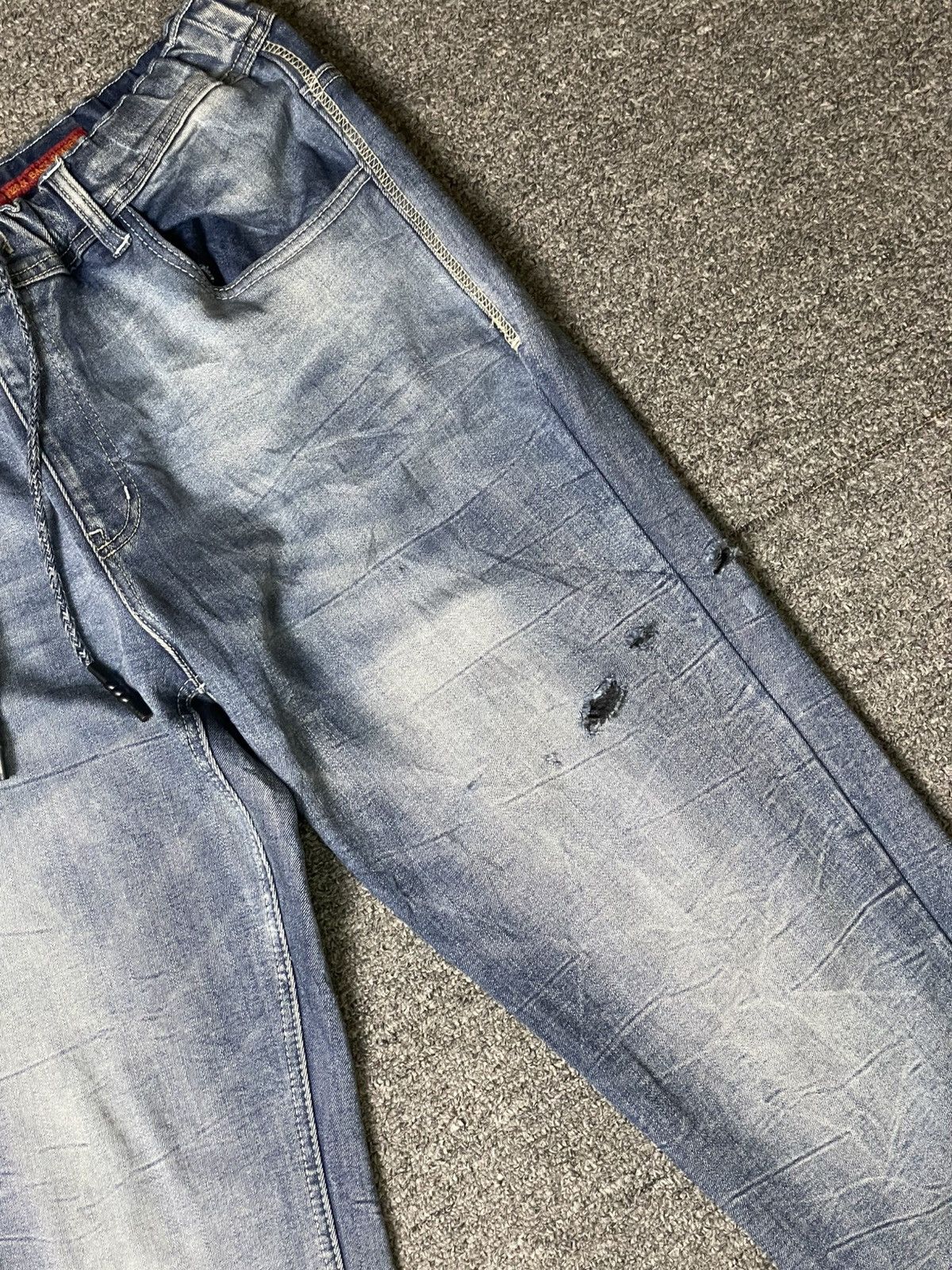 Japanese Brand × Vintage BACK NUMBER x Keep Air Warm Casual Jeans (92) Size US 31 - 3 Thumbnail