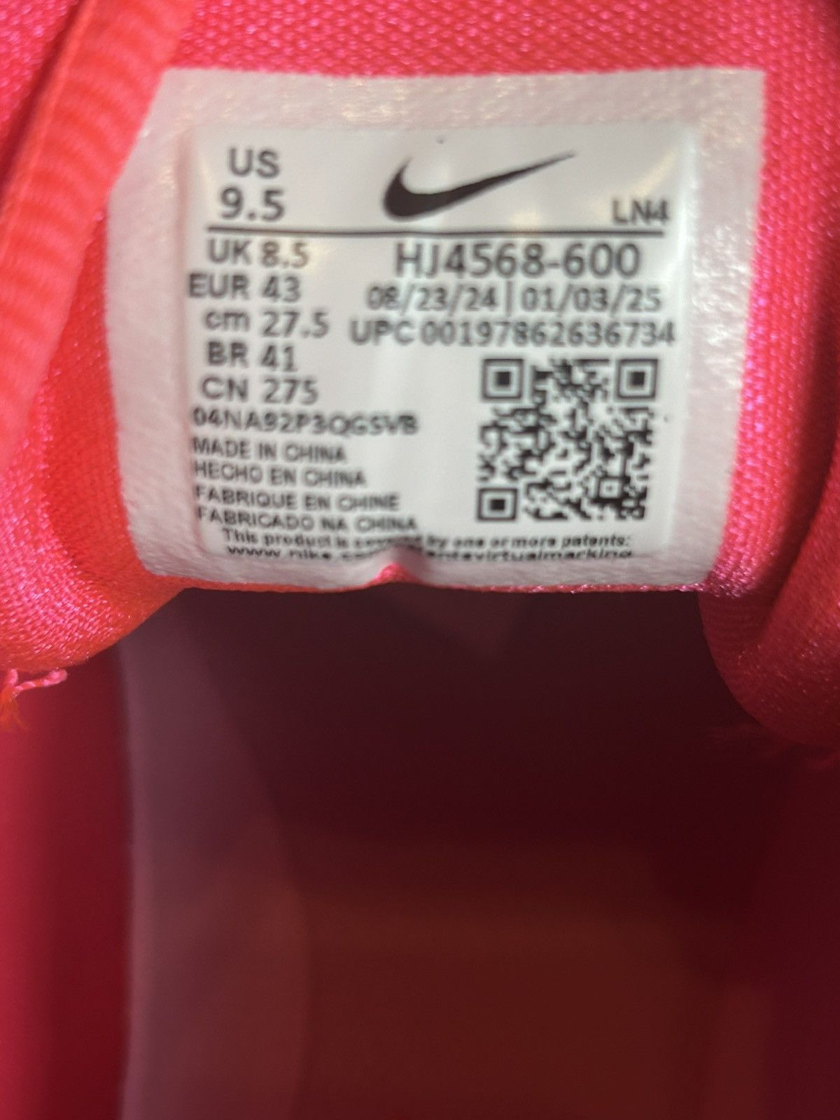 Nike Nike Alpha Menace 4 Pro NRG Pink HJ4568-600 Men Size 9.5 Size US 9.5 / EU 42-43 - 7 Thumbnail