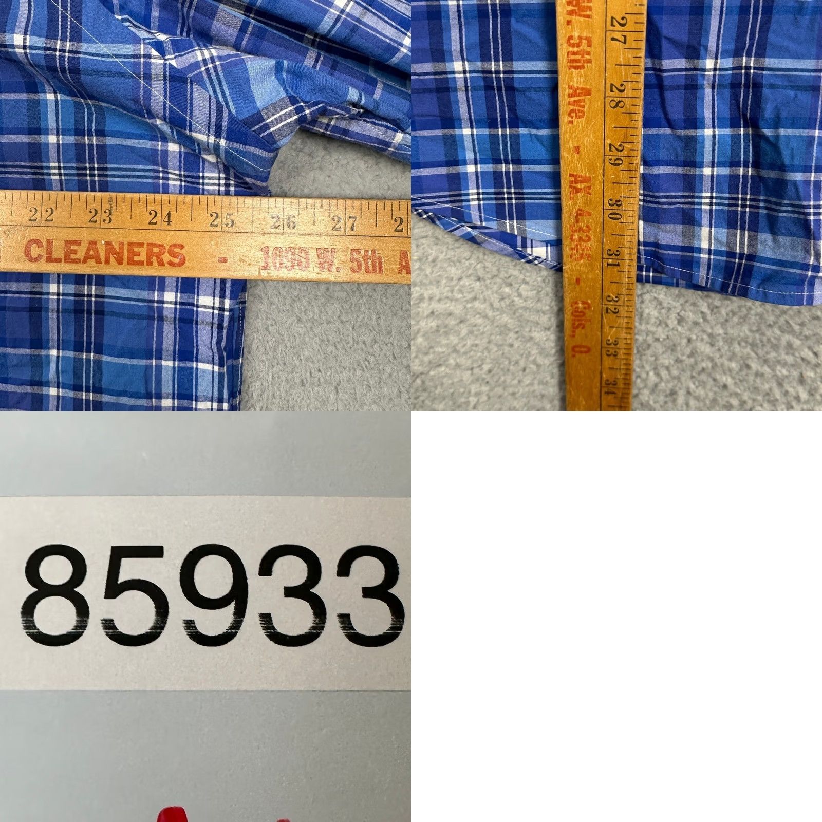 Ralph Lauren Ralph Lauren Shirt Mens XL Blue Dress Classic Fit Tartan Plaid Stretch Pony Button-Up Long Sleeve Size 46R - 8 Thumbnail