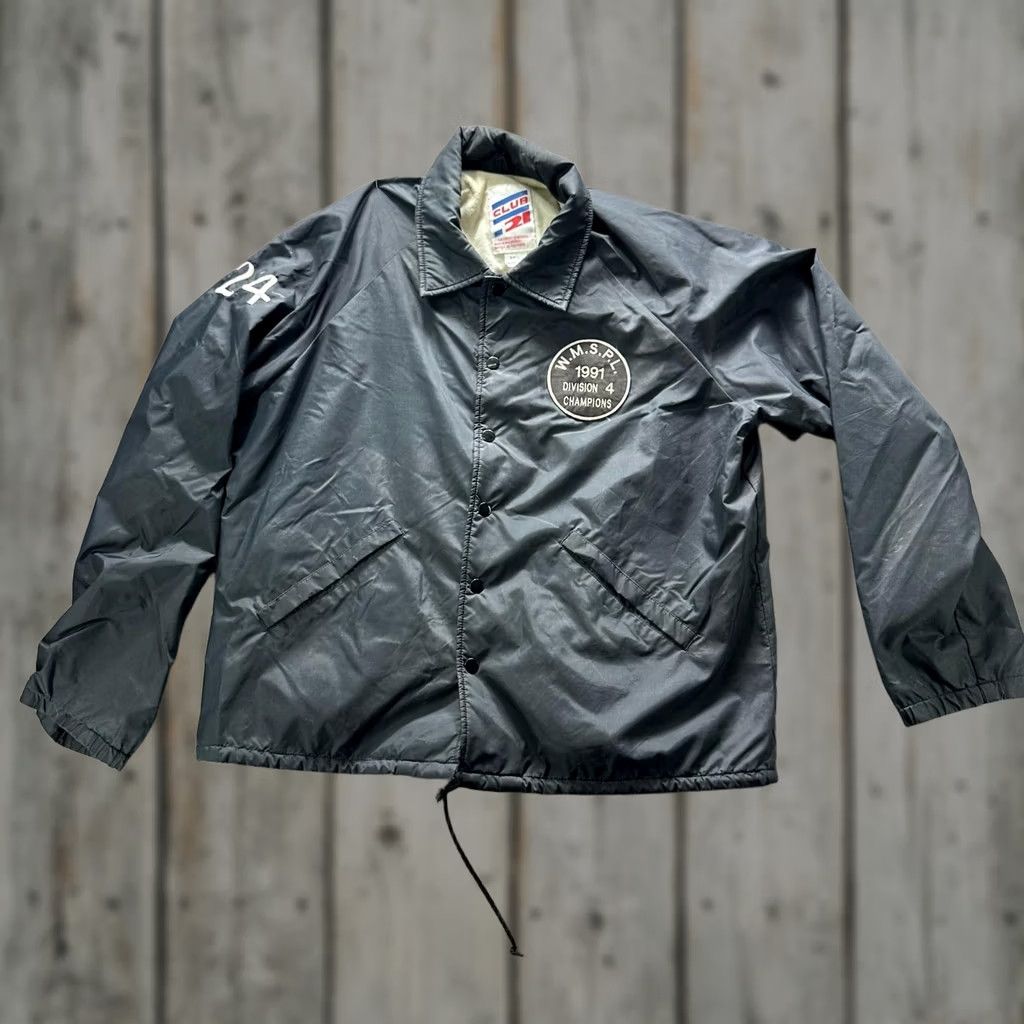 Champion Club 21 Vintage Windbreaker Mens L Black 1991 Champions Coaches Baseball 90s Jacket Size US L / EU 52-54 / 3 - 1 Thumbnail