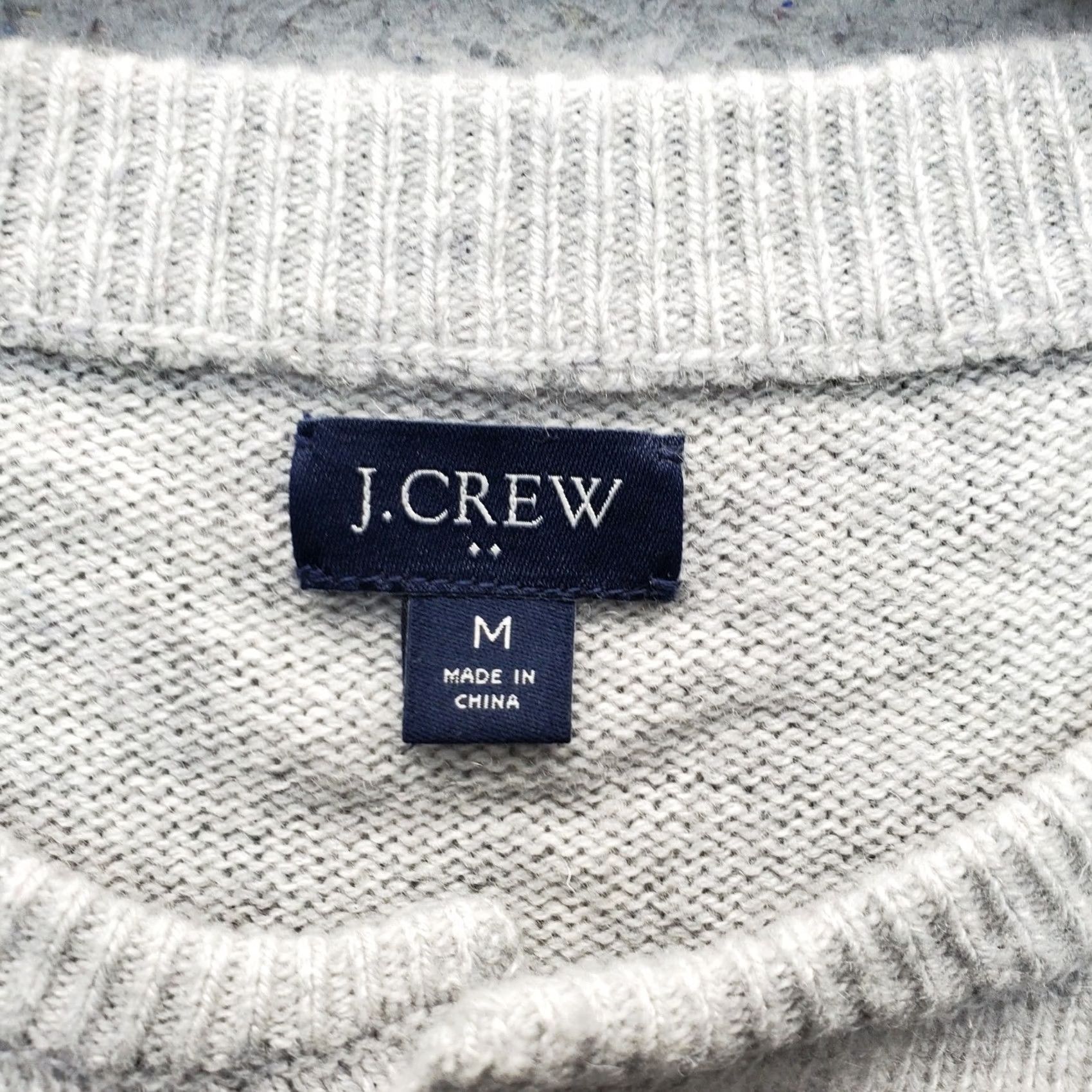 J.Crew J.CREW Henley Sweater: Mens Size M Gray Lambswool Knitted Raglan Pullover Shirt Size US M / EU 48-50 / 2 - 5 Thumbnail