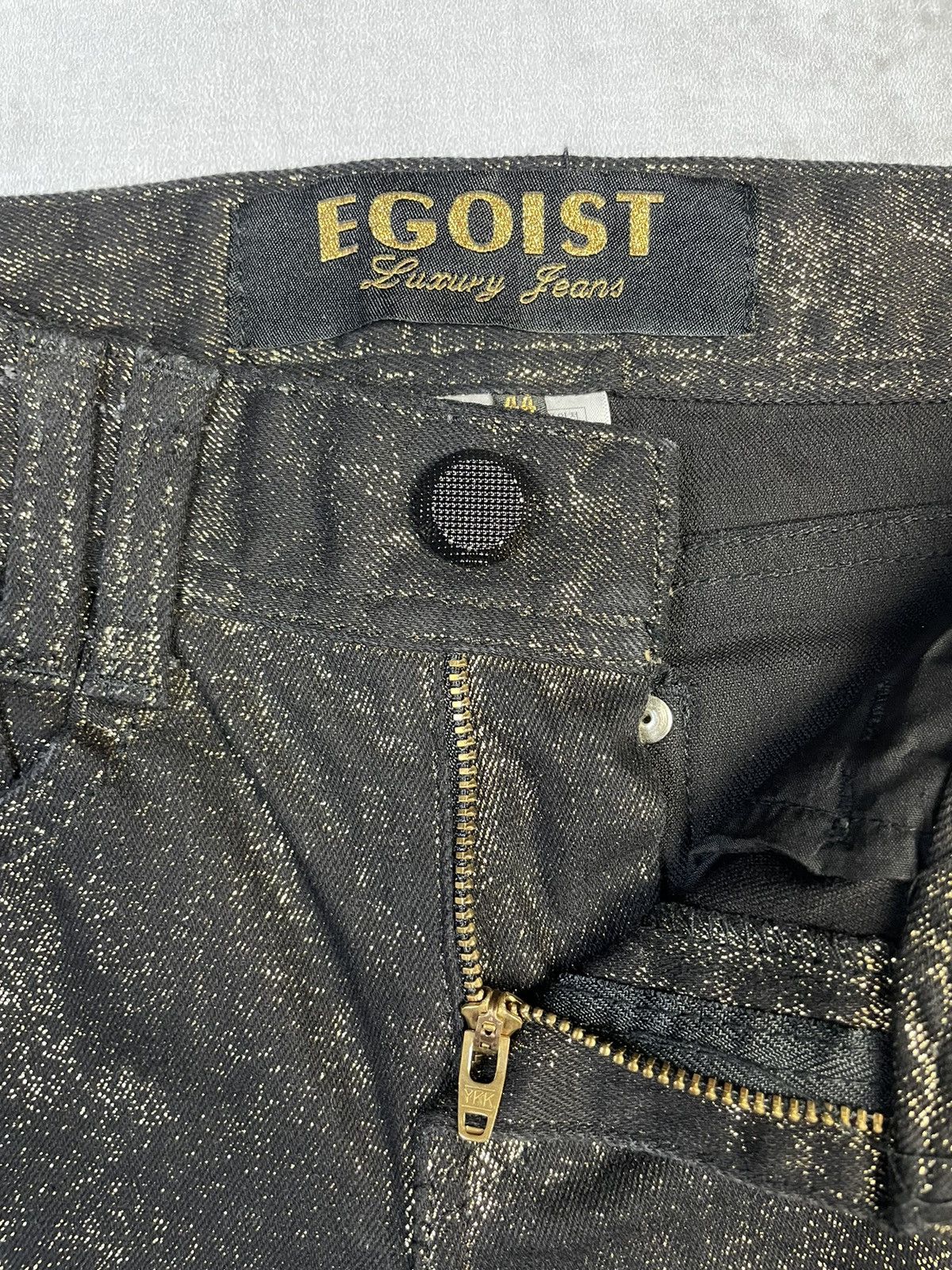 Hysteric Glamour Y2k Egoist Gold Glitter Skinny Jeans D.i.a Style Gyaru Gal Size 25" / US 0 / IT 36 - 5 Thumbnail