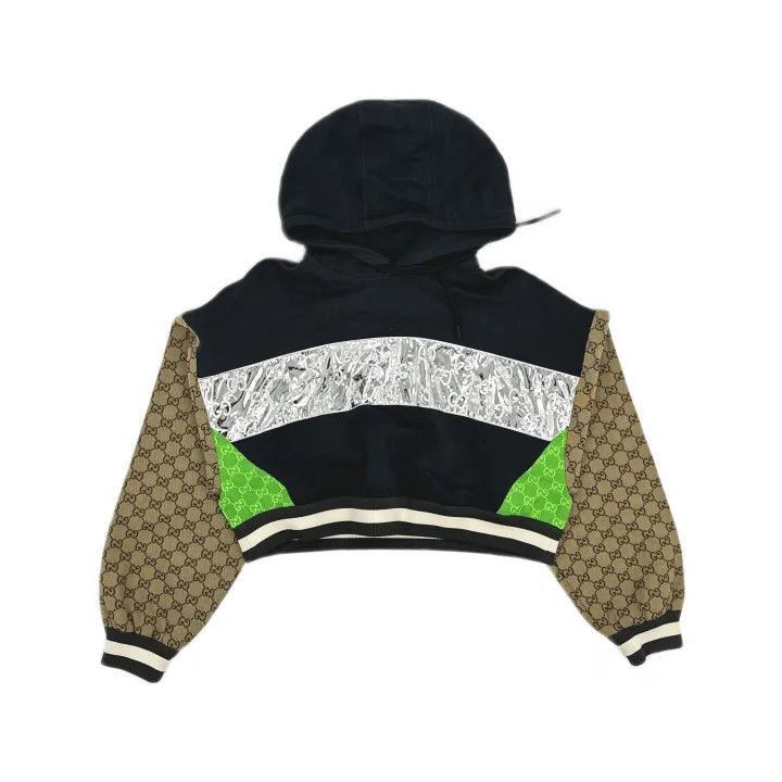 Gucci Gucci Color-Block Cropped Hoodie for Women-2507 Size S / US 4 / IT 40 - 2 Thumbnail