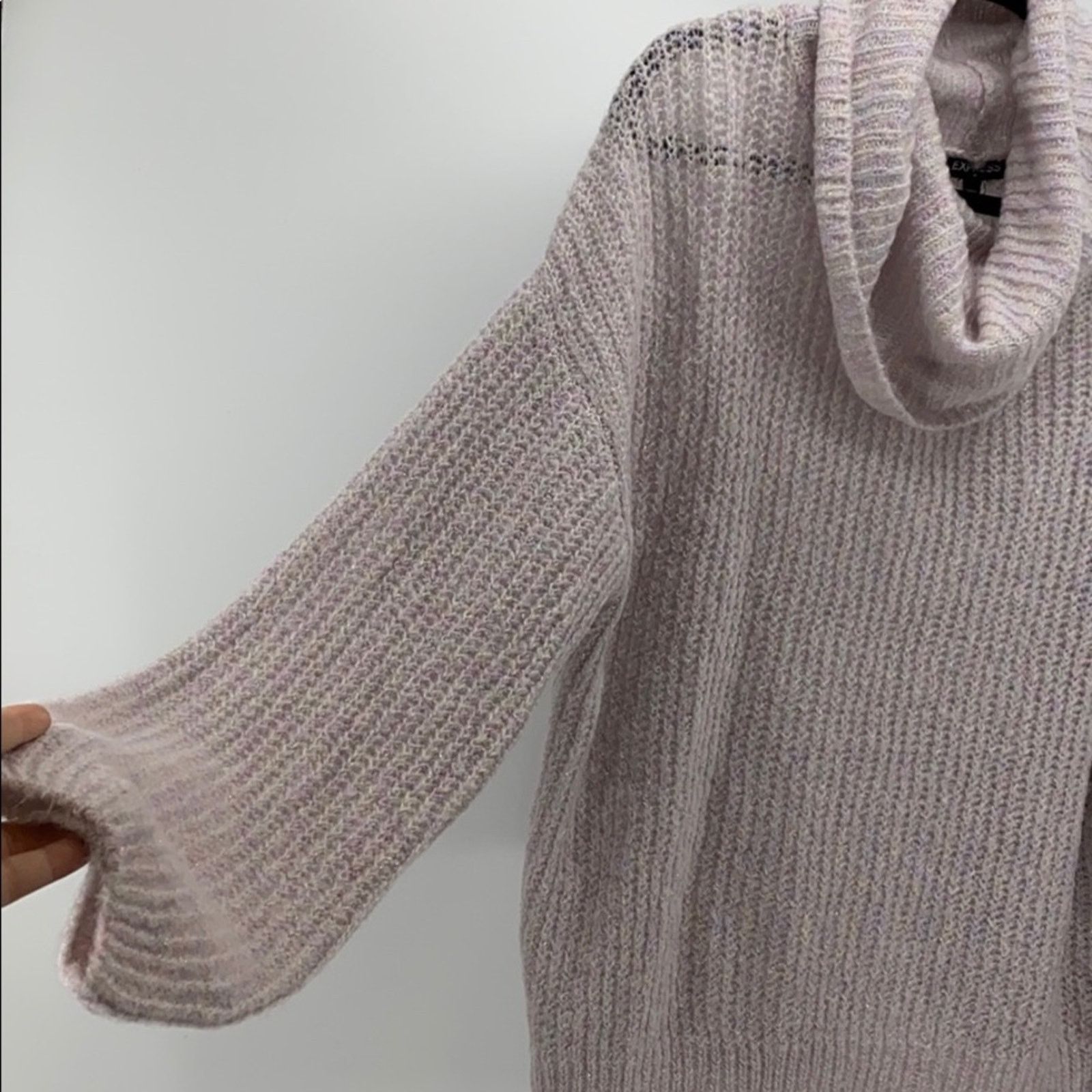 Express Express cowl lavender light metallic sheen oversized cozy Size S / US 4 / IT 40 - 4 Thumbnail