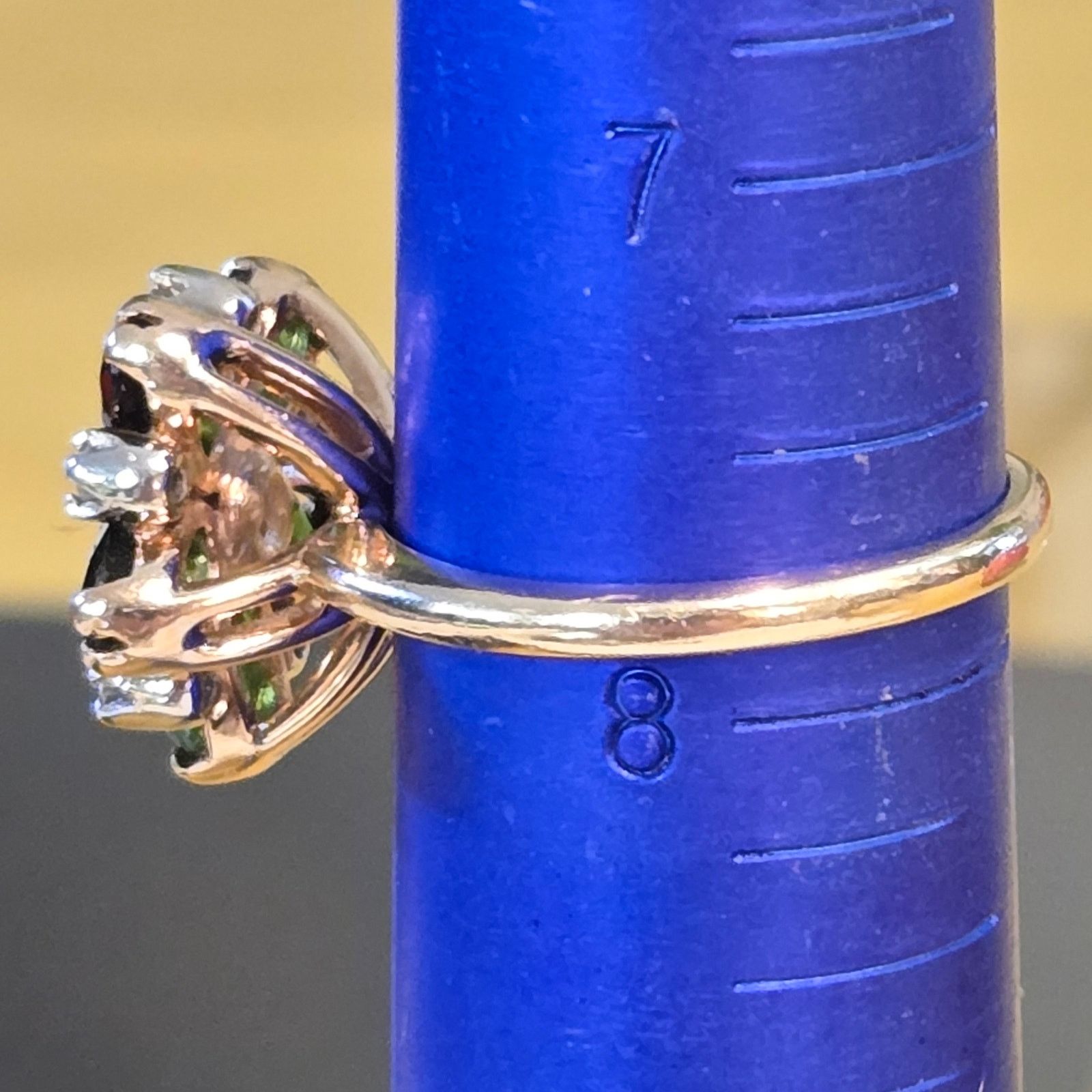 Hysteric Glamour 14K Yellow Gold Green Tourmaline & Diamond Daisy Cluster Size ONE SIZE - 8 Thumbnail