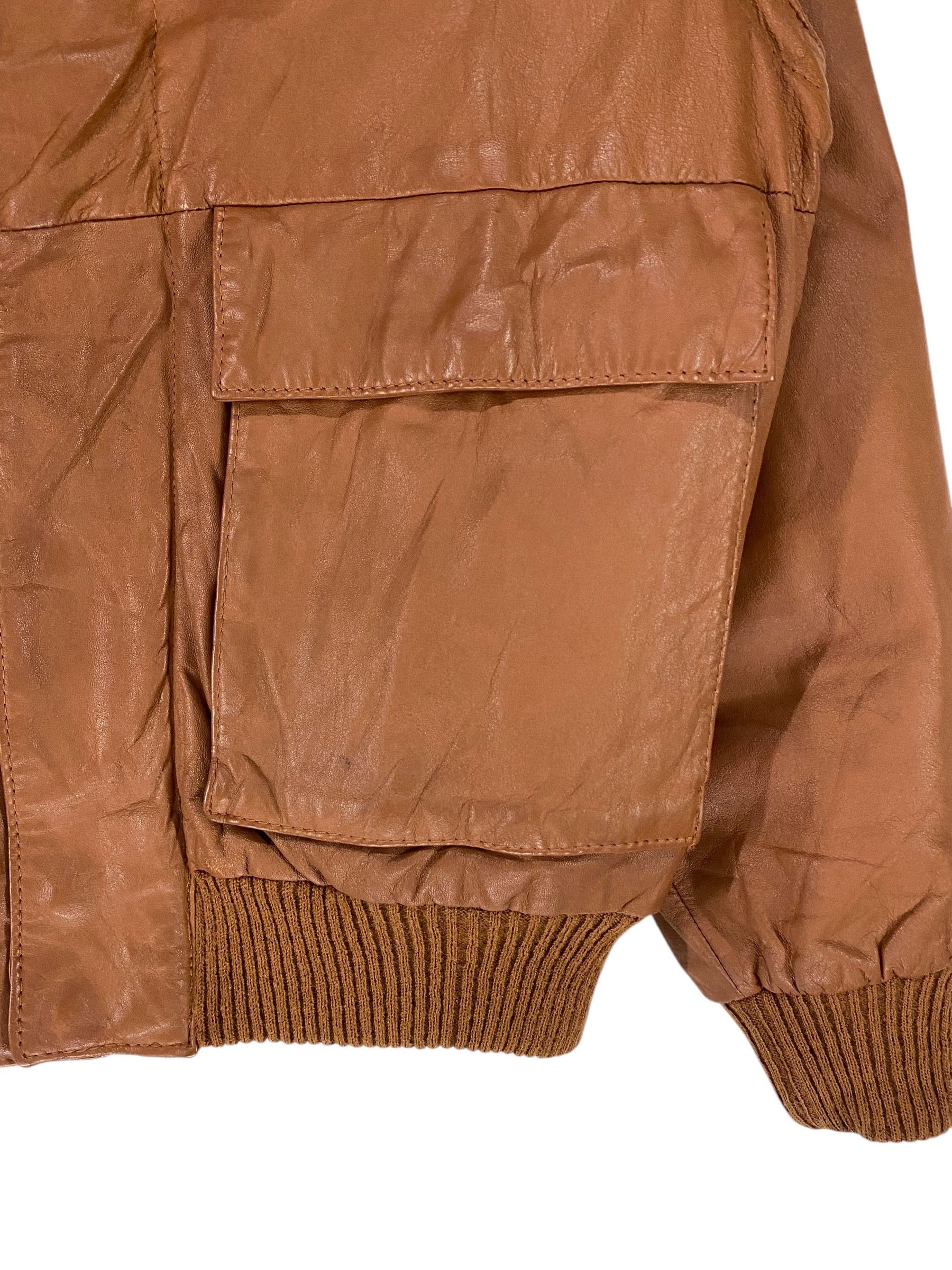 Leather 90s J&C Haward inc type A-2 style cowhide leather jacket Size US M / EU 48-50 / 2 - 6 Thumbnail
