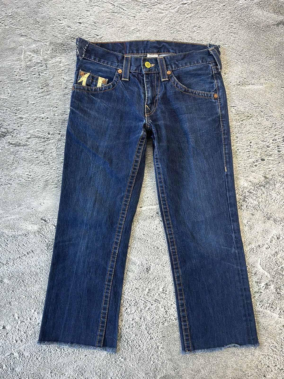 True Religion × Vintage True Religion jeans big logo painted blue Y2K Size US 31 - 5 Thumbnail