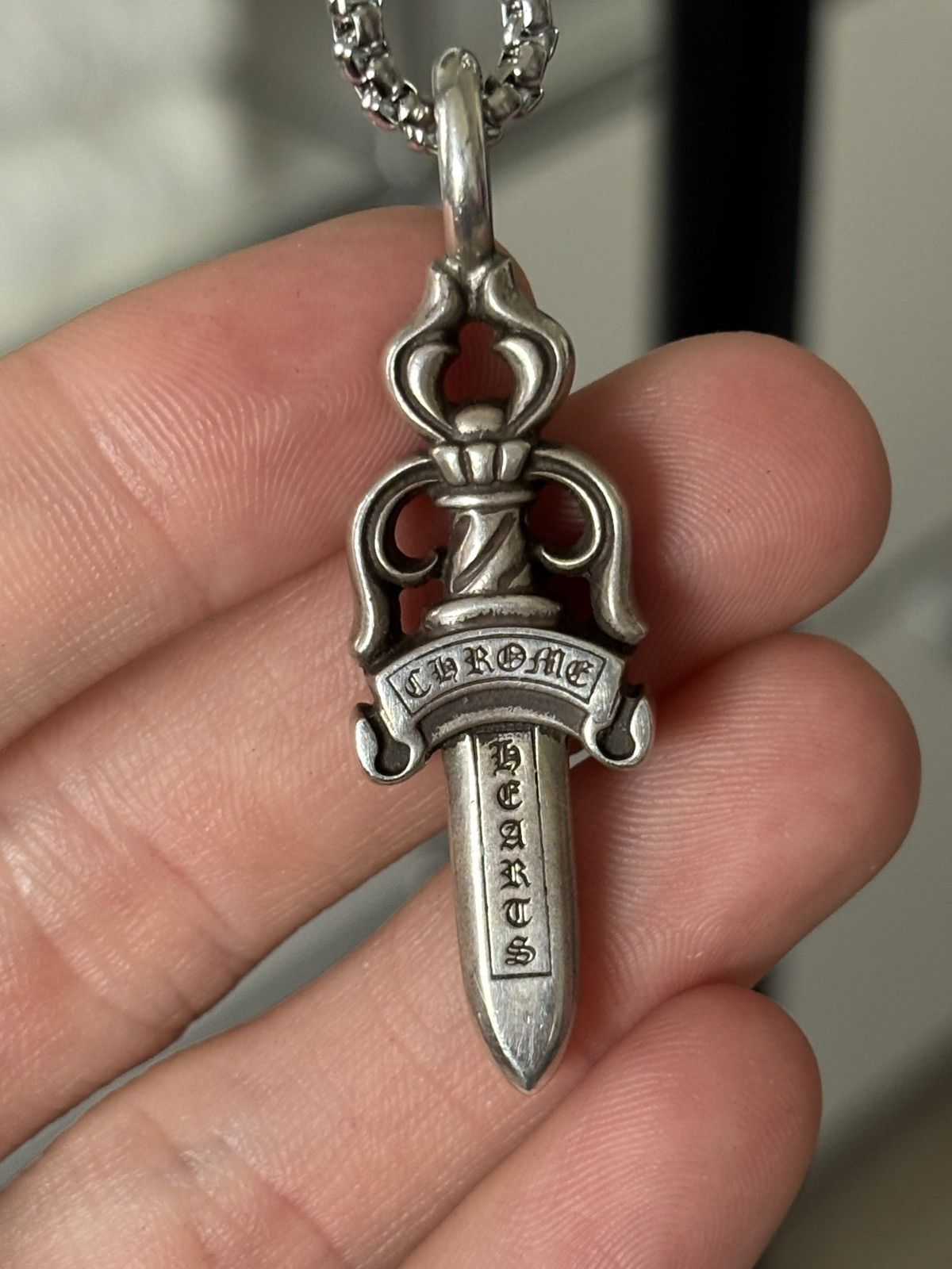 ?️ CHROME HEARTS | BIG DOUBLE DAGGER PENDANT CHAIN