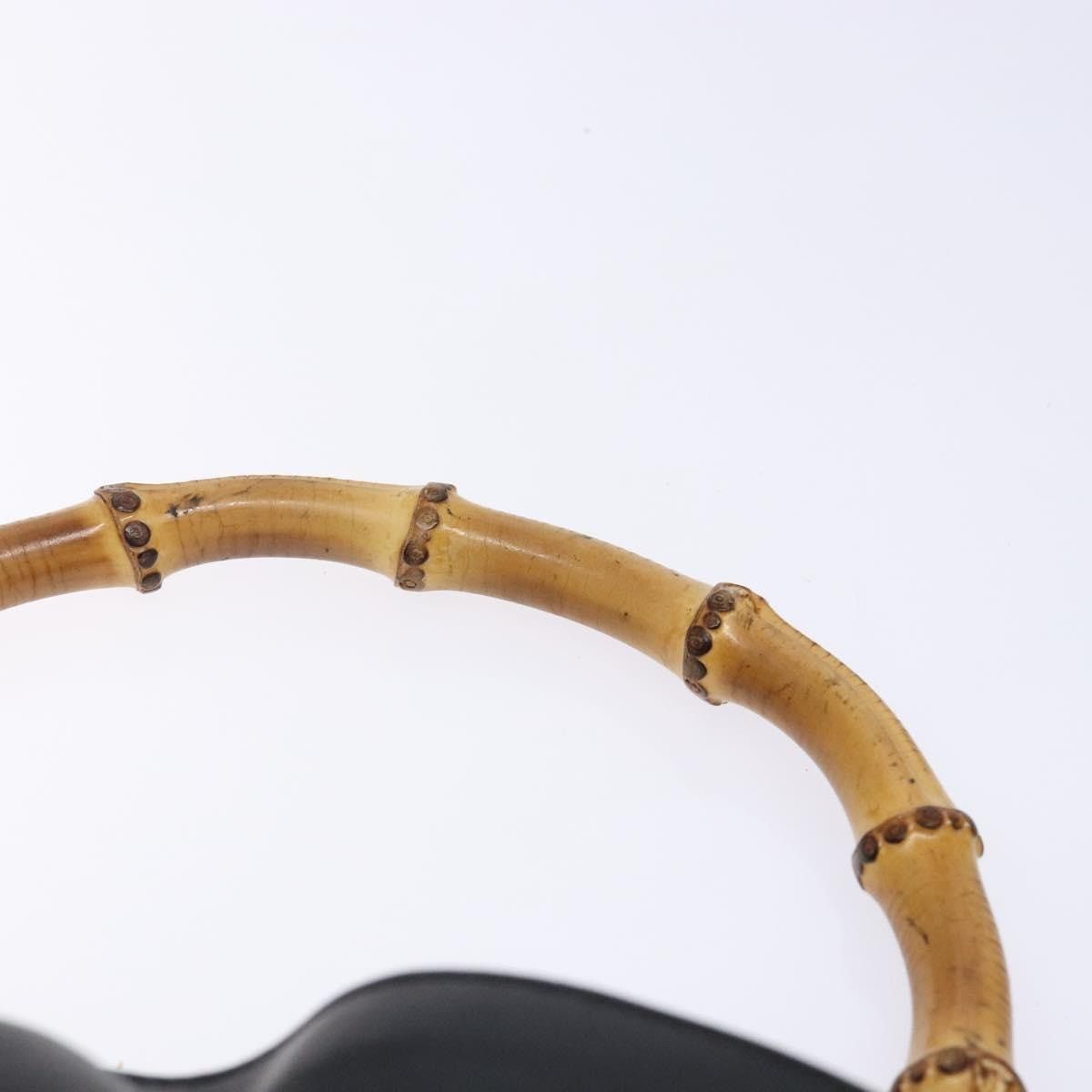 Gucci GUCCI Bamboo Hand Bag Leather Black Gold 001 1998 001 1998 Size ONE SIZE - 8 Thumbnail