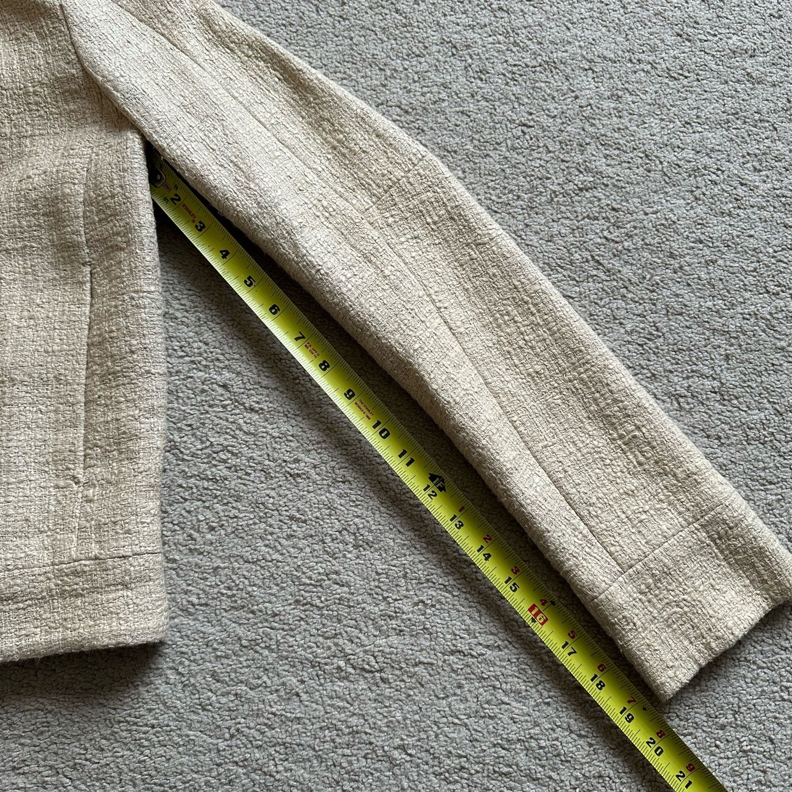 Other Reed Krakoff Tweed Collarless Jacket in Creme Beige | LArge Size L / US 10 / IT 46 - 8 Thumbnail