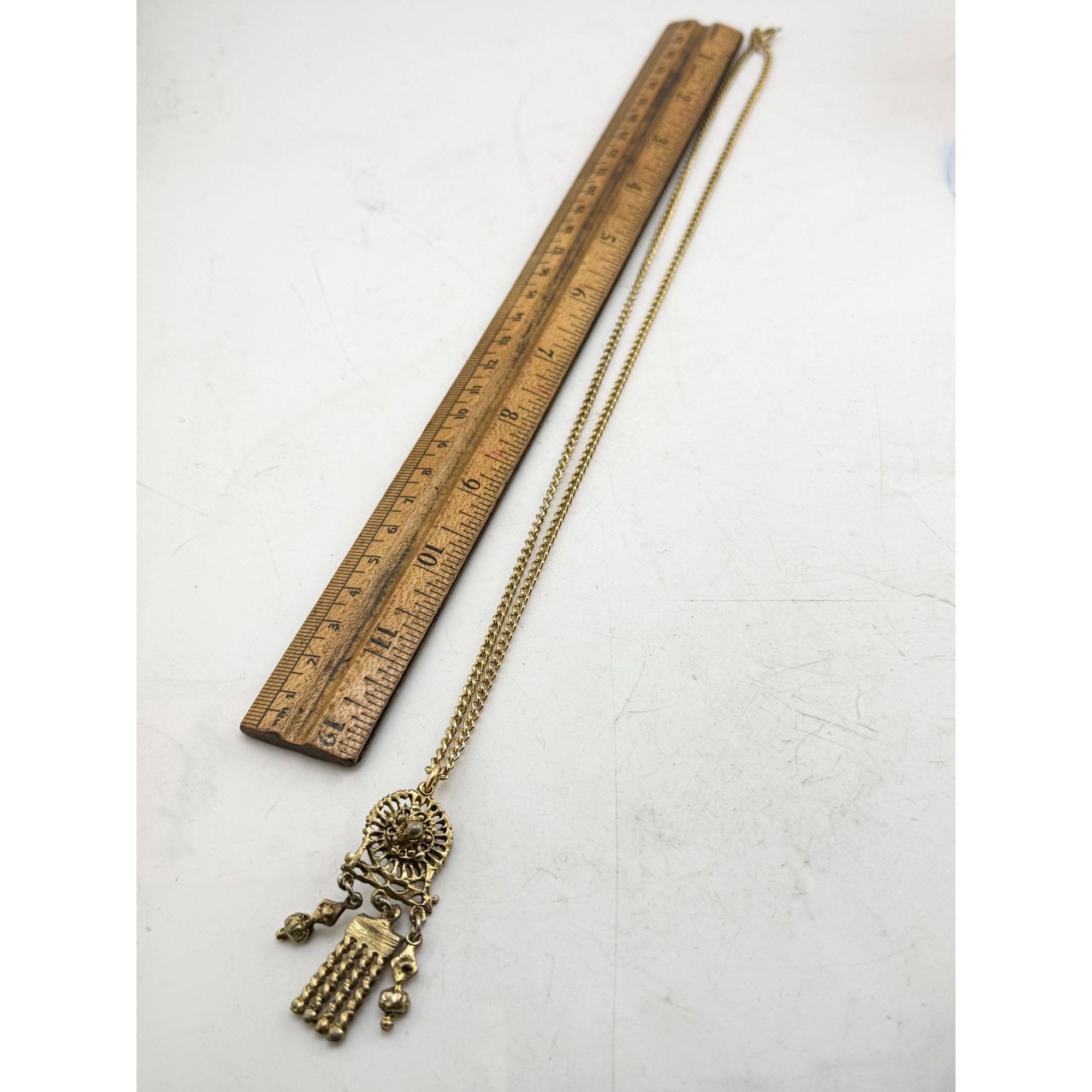 Vintage Vintage gold tassel chain necklace Size ONE SIZE - 4 Thumbnail