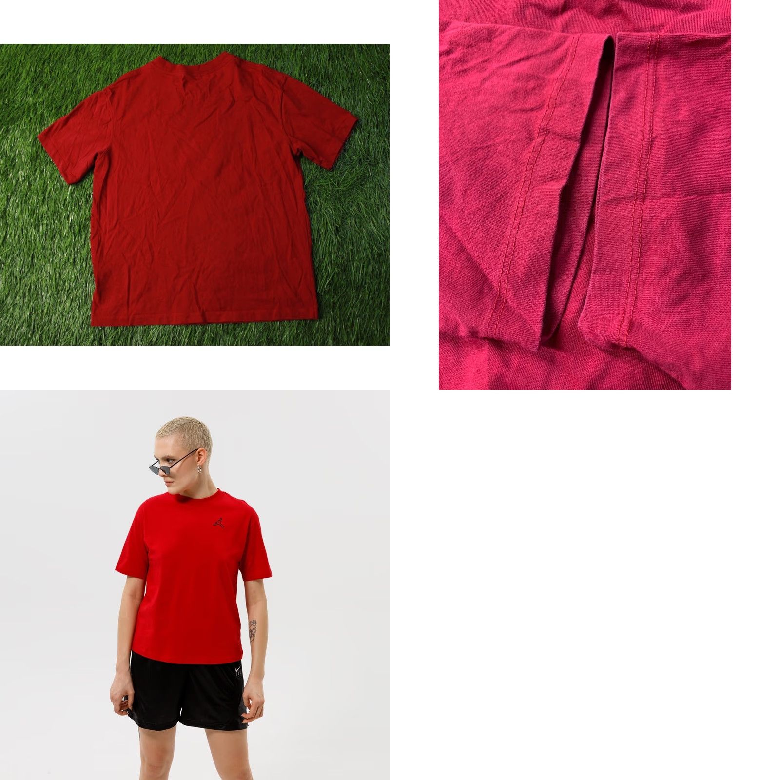 Nike NIKE AIR JORDAN ESSENTIALS T-Shirt WOMEN Casual XS Red 2022 Regular Size Type: T-Shirt 100% Cotton Size XS / US 0-2 / IT 36-38 - 8 Thumbnail