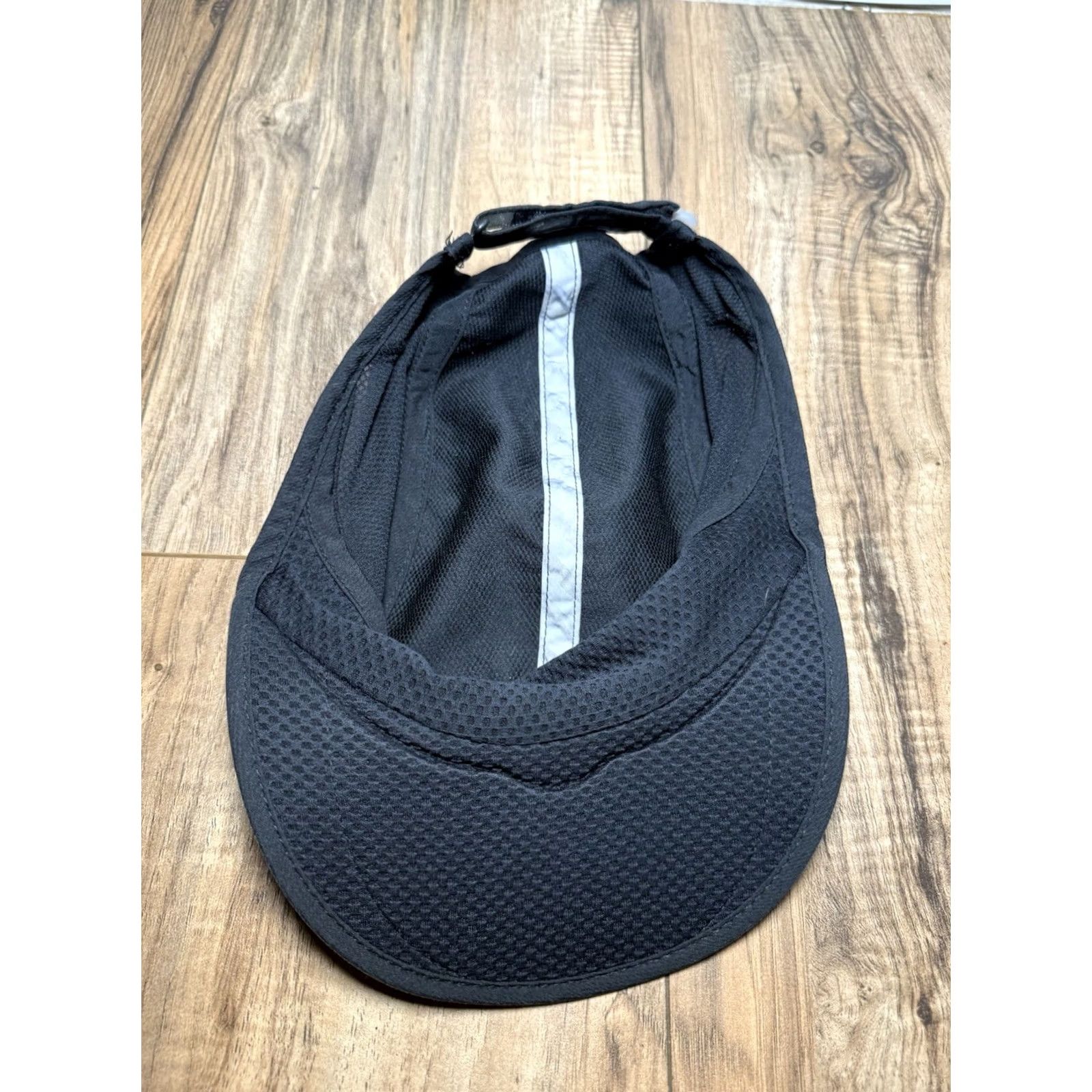 Nike VINTAGE Nike Hat Cap Black DriFit Mini Swoosh Feather Light Panel Tailwind Y2K 2000s Mens Size ONE SIZE - 6 Thumbnail