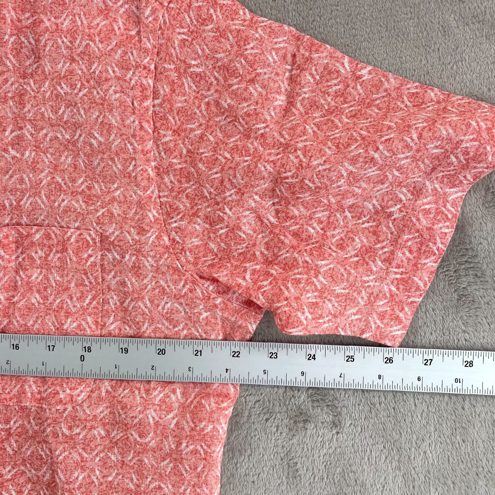 Peter Millar Peter Millar Shirt Men M Pink Linen Short Sleeve Rose NWT Geometric Classic Fit Button-Up 100% Linen Clay Rose Vintage No Mens Size US M / EU 48-50 / 2 - 7 Thumbnail