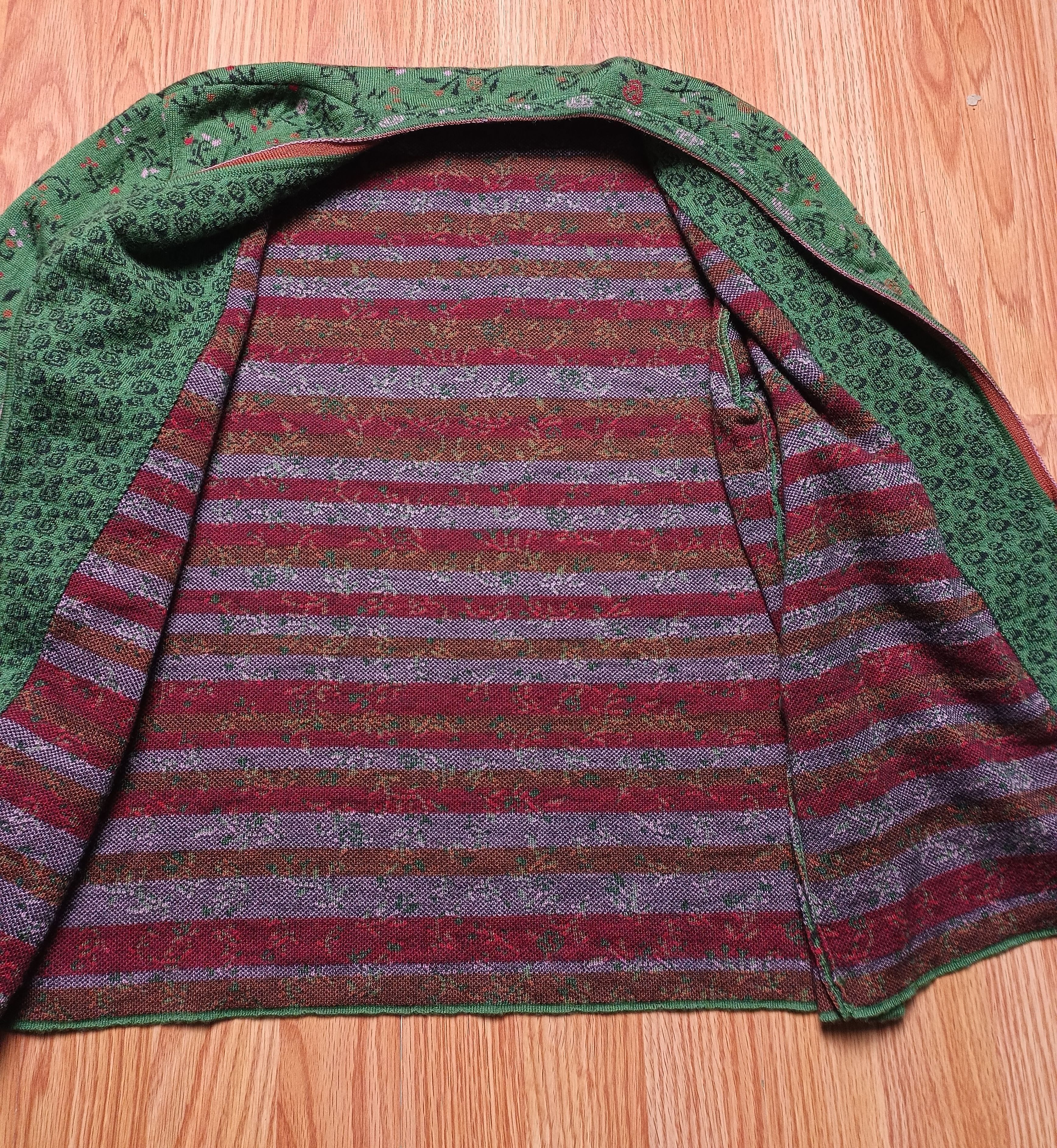 Designer IVKO Wool Jacquard Jacket Cardigan with Collar Size EU42 Size XL / US 12-14 / IT 48-50 - 6 Thumbnail