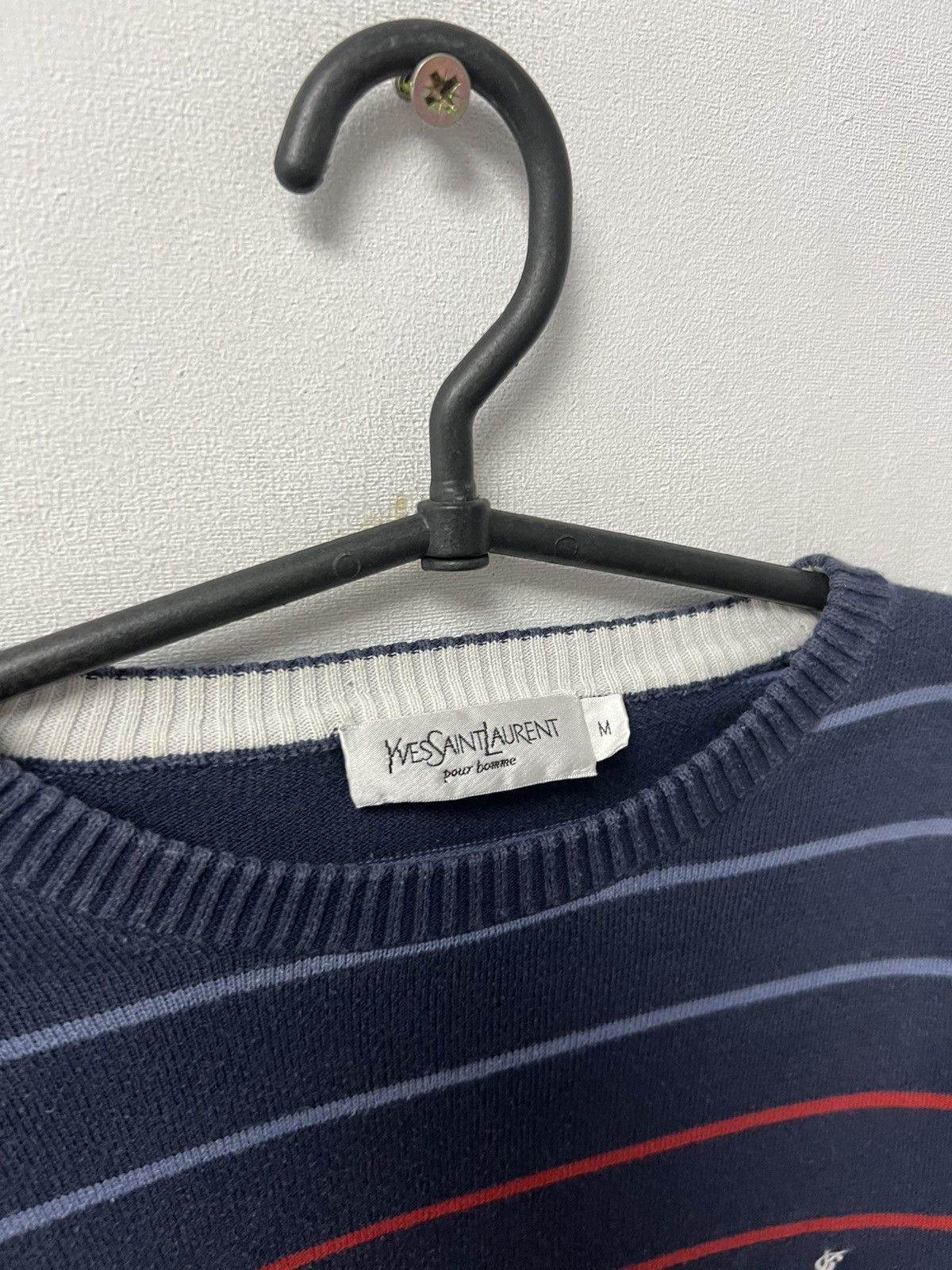 Yves Saint Laurent Vintage YSL Yves Saint Laurent Stripped Sweatshirt Size US M / EU 48-50 / 2 - 5 Thumbnail