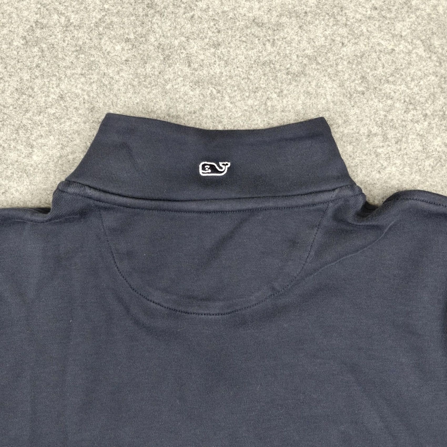 Vineyard Vines Vineyard Vines Sweatshirt Mens Large Blue 1/4 Zip Pima Cotton Pullover Mock Neck Size US L / EU 52-54 / 3 - 6 Thumbnail