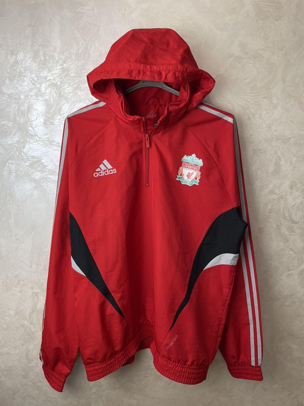 Adidas Vintage Adidas Liverpool Football Jacket Hooded Soccer L Size US L / EU 52-54 / 3 - 1 Thumbnail