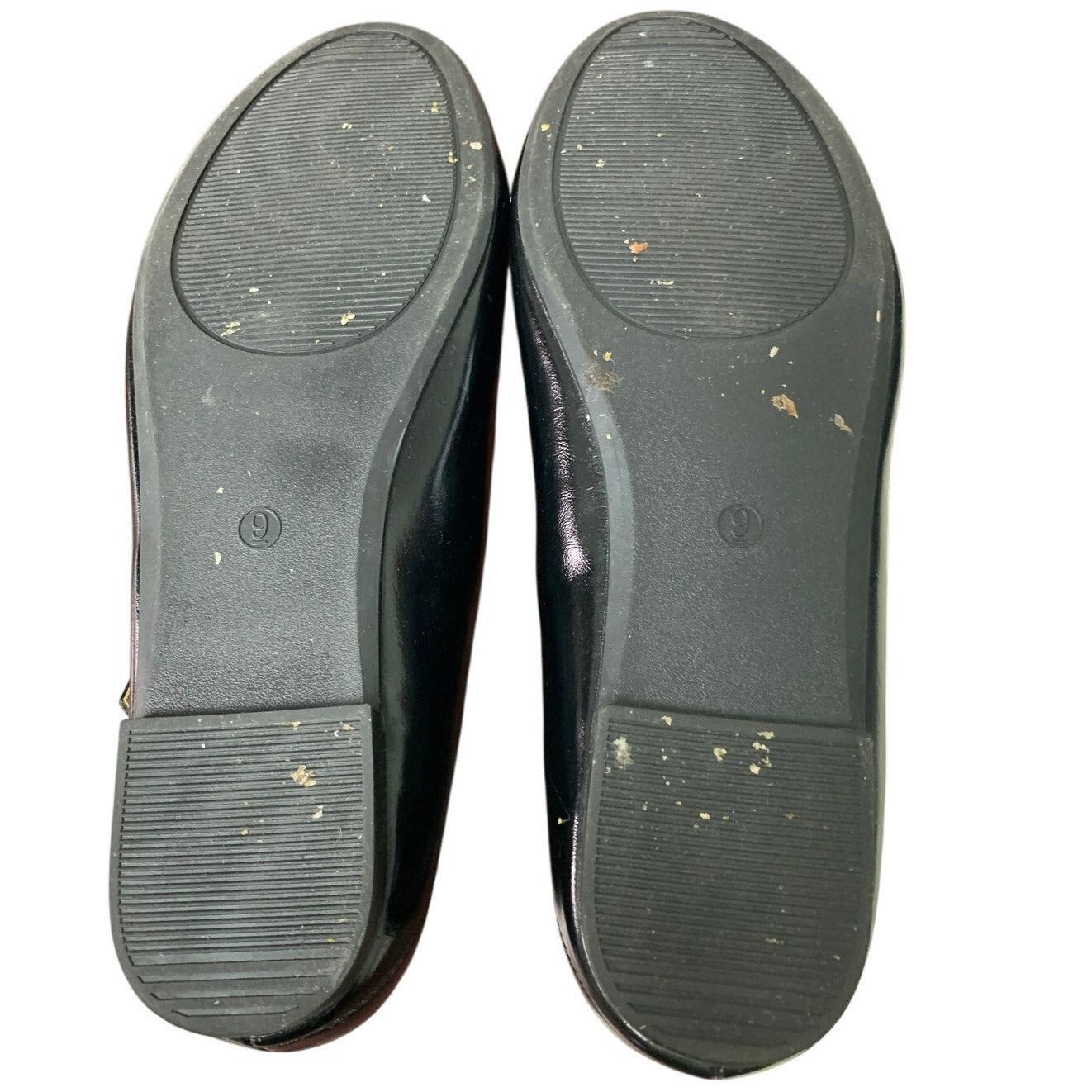 Other Trary Womens Size 9 Shiny Black Faux Leather Mary Jane Flats Size US 9 / IT 39 - 6 Thumbnail