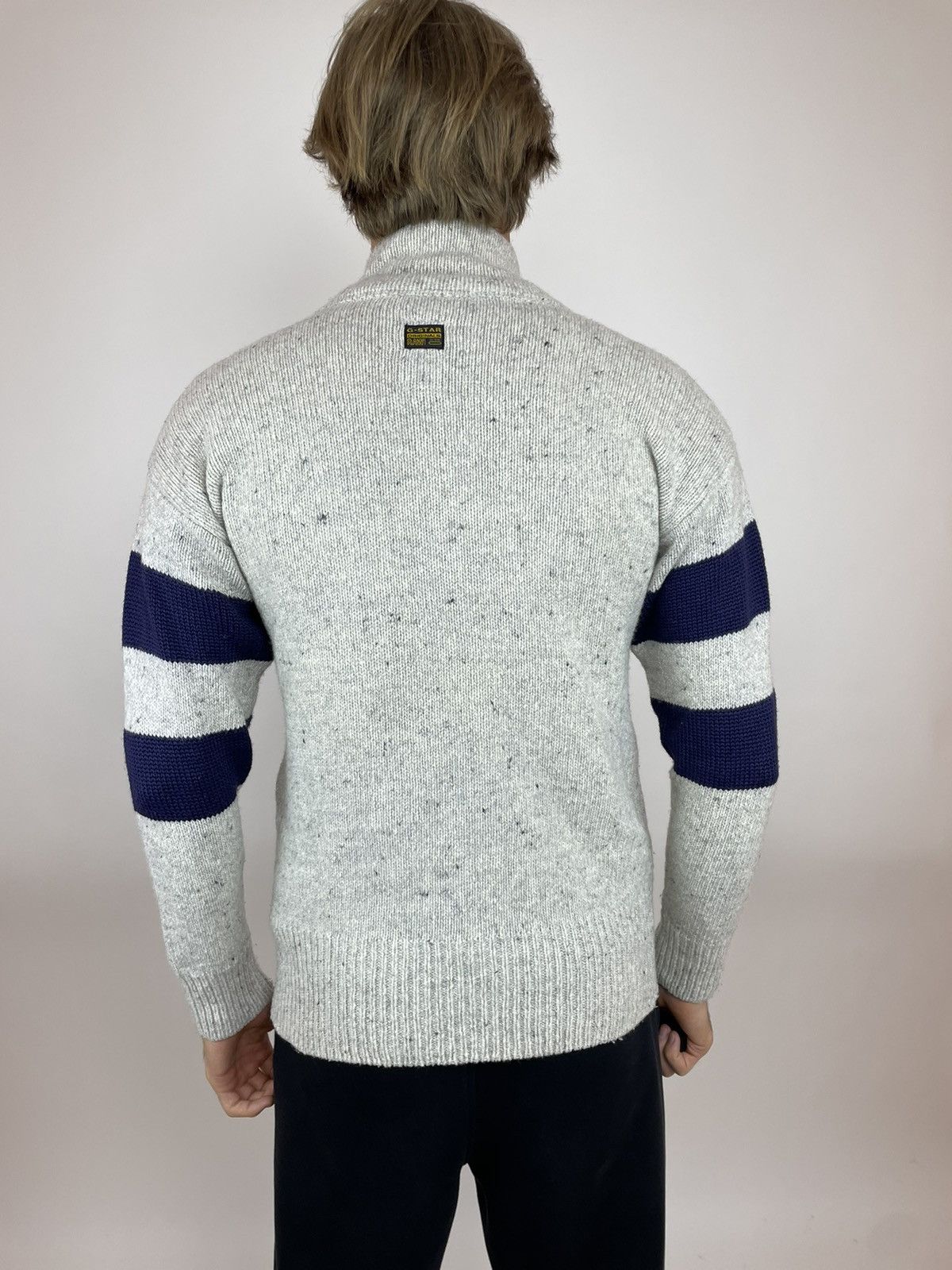 G-Star G-star RAW PIT SHAWL Collar knit l/s sweater Mens size L Size US L / EU 52-54 / 3 - 4 Thumbnail