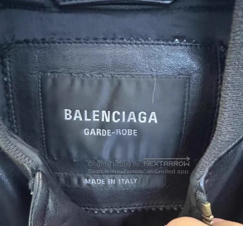 Balenciaga Balenciaga Black Leather Jacket Size US S / EU 44-46 / 1 - 5 Thumbnail