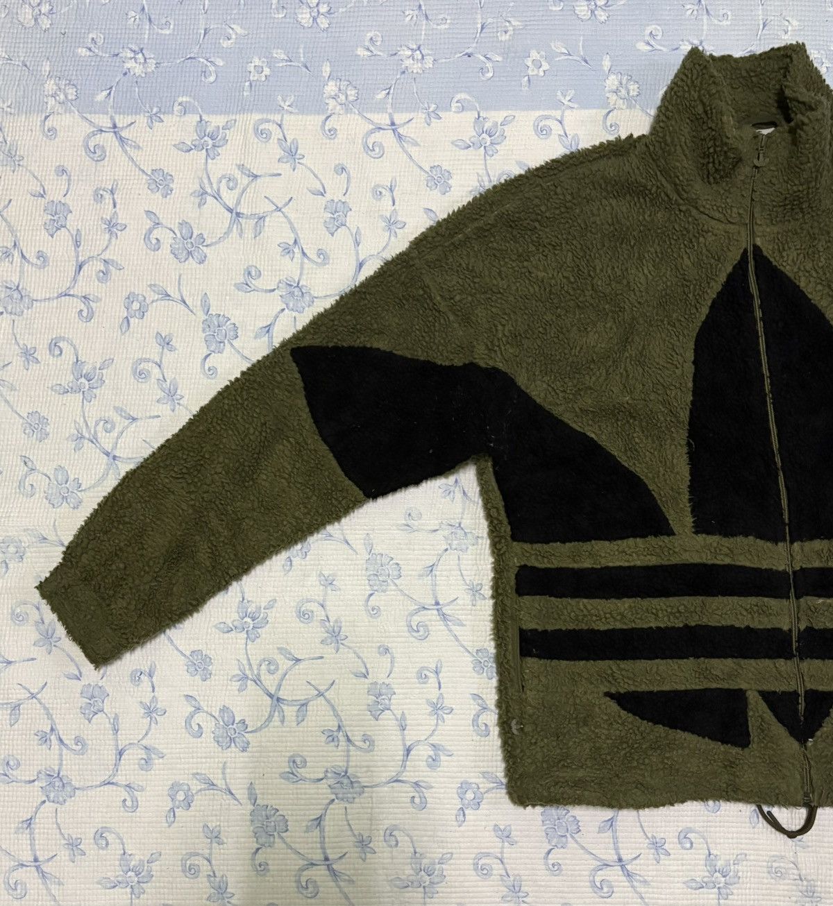 Adidas Adidas Sherpa Jacket Sweater Knitwear Big Logo Size US M / EU 48-50 / 2 - 2 Thumbnail