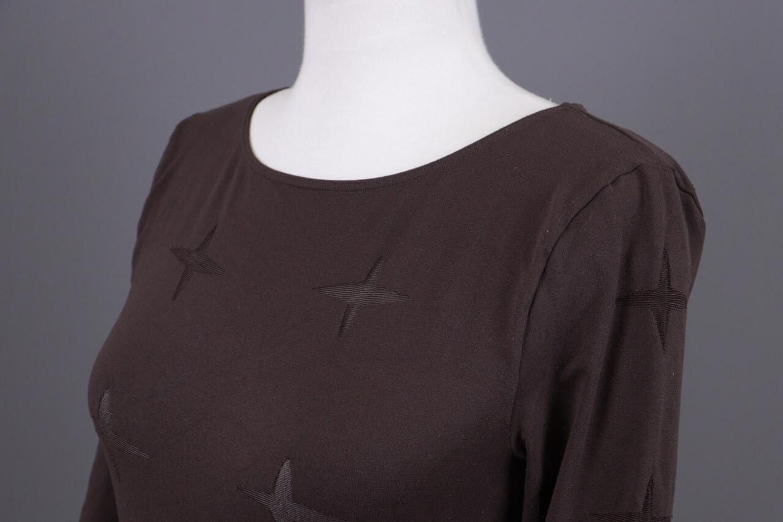 Wolford Wolford Brown Big Star Scoop Neck Long Sleeve Sweater Size M Size M / US 6-8 / IT 42-44 - 8 Thumbnail