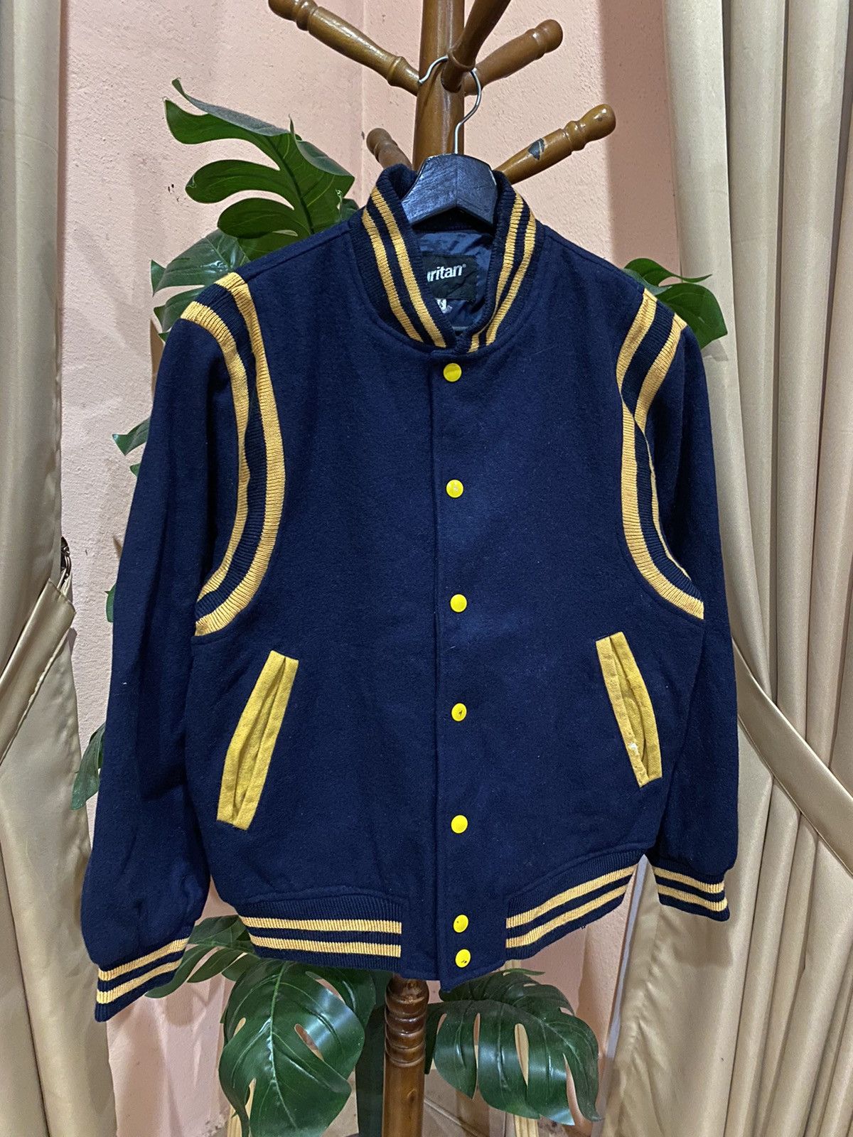 Puritan Vintage Puritan Varsity Jacket – Navy & Gold 1990s Classic Size US M / EU 48-50 / 2 - 3 Thumbnail