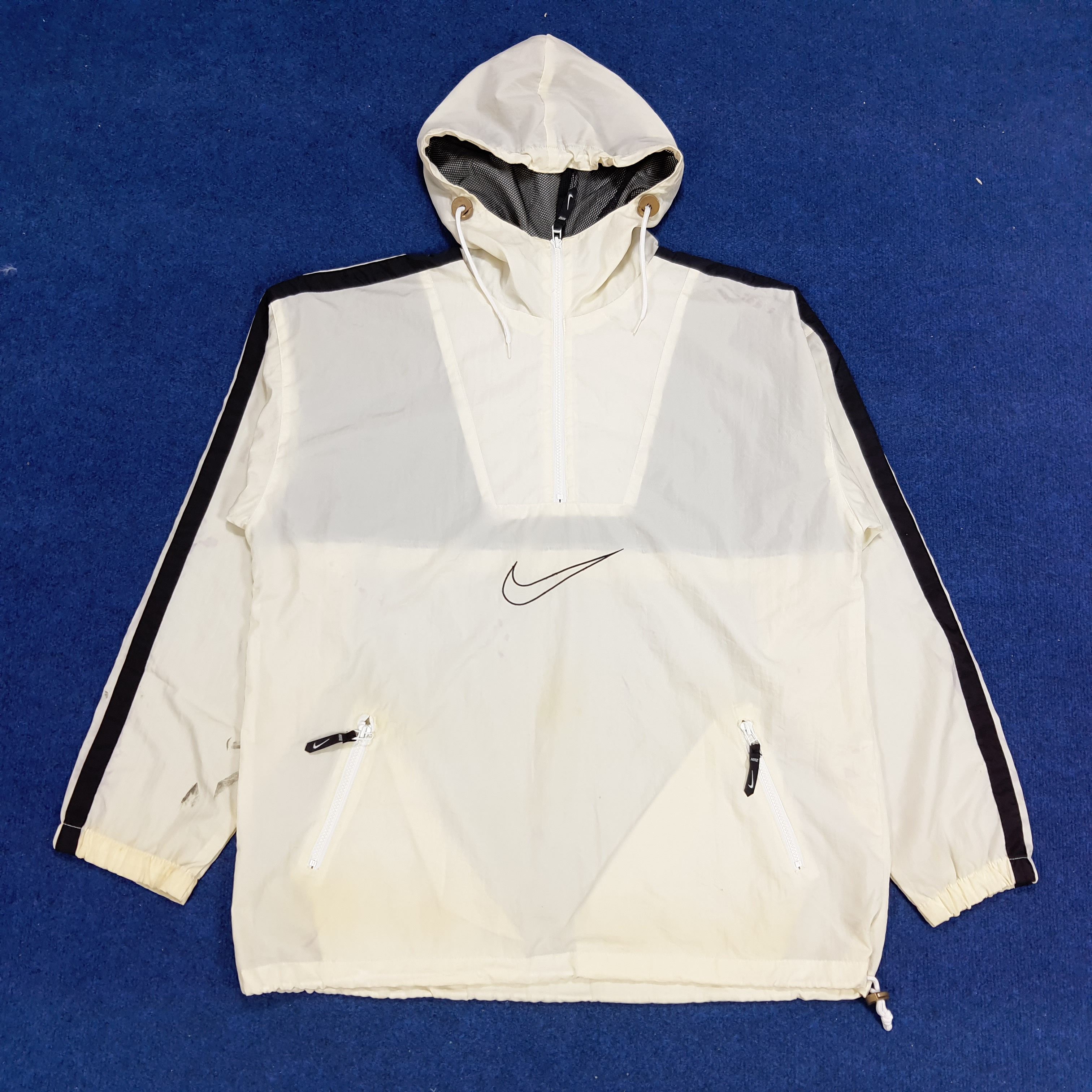 Japanese Brand × Nike × Vintage Vintage Nike Center Logo Hoodie Windbreaker Jacket Size US XL / EU 56 / 4 - 1 Thumbnail