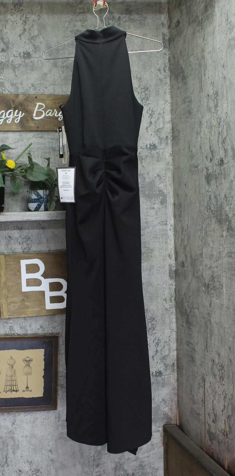 Other Nwt Xscape Womens High-neck Scuba Draped Gown Dress Black 6p Size M / US 6-8 / IT 42-44 - 2 Thumbnail