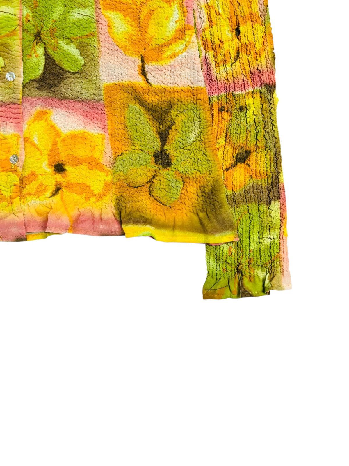 Yasuyuki Ishii Archive Yoshiki Hishinuma Peplum - LSD Flowers Pleats Top Size M / US 6-8 / IT 42-44 - 4 Thumbnail