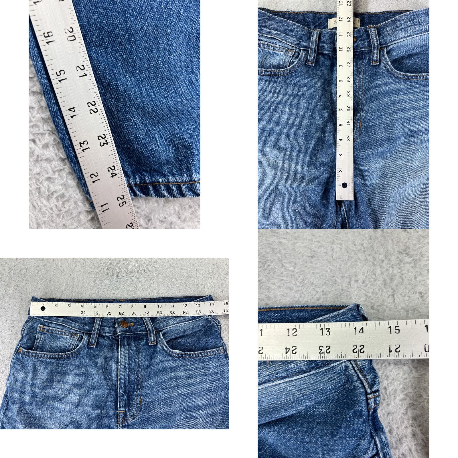 Madewell Madewell Pants Womens 26 Blue DenimTapered Medium Wash Cotton Blend High Rise Size 26" / US 2 / IT 38 - 9 Thumbnail