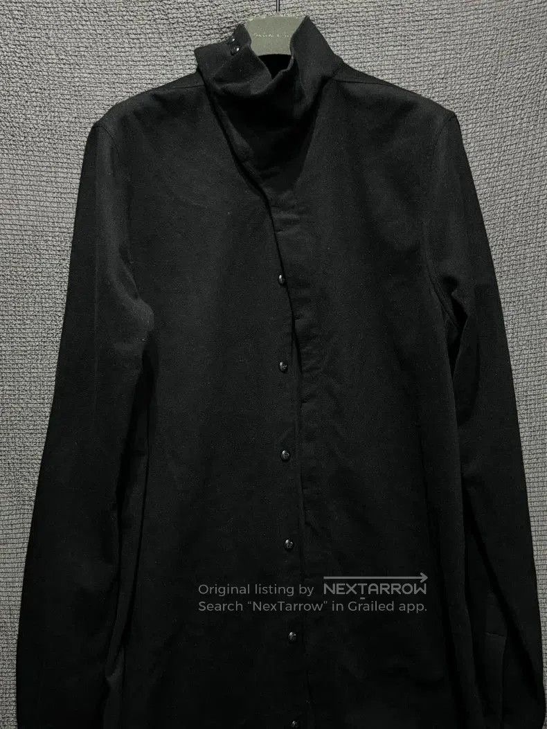 Rick Owens Rick Owens 15FW Asymmetric Collar Wool Shirt . Size US L / EU 52-54 / 3 - 4 Thumbnail