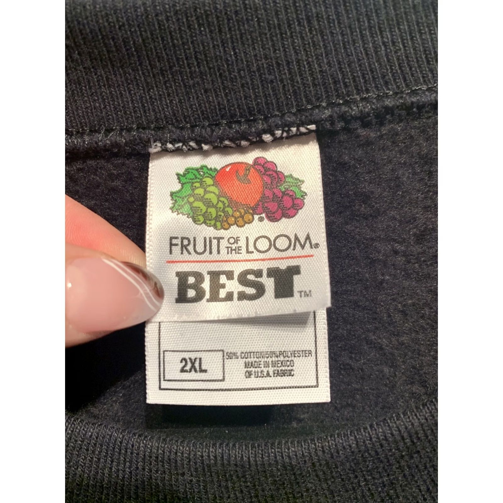 Fruit Of The Loom VINTAGE PLAZA Las Vegas Nevada Embroidered Crewneck Sweatshirt Mens 2XL Black Size US XXL / EU 58 / 5 - 5 Thumbnail