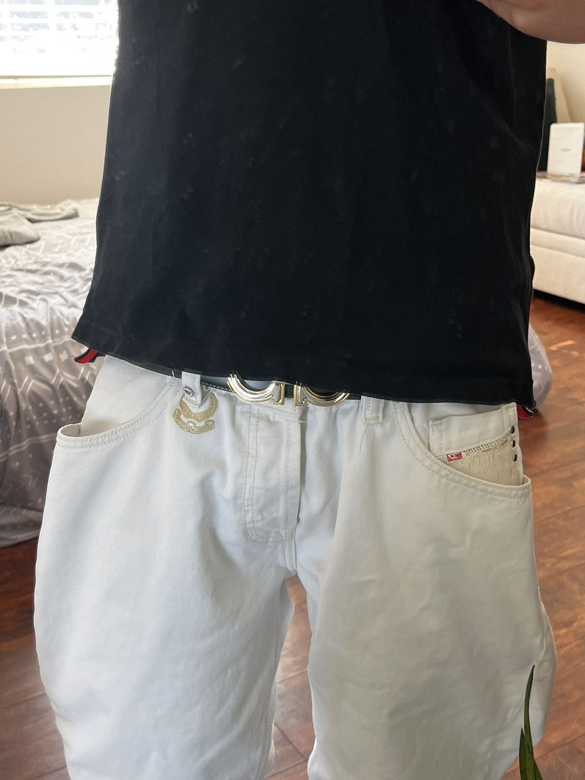 Designer × Diesel × Vintage RARE vintage white diesel straight leg denim jeans Size US 34 / EU 50 - 3 Thumbnail