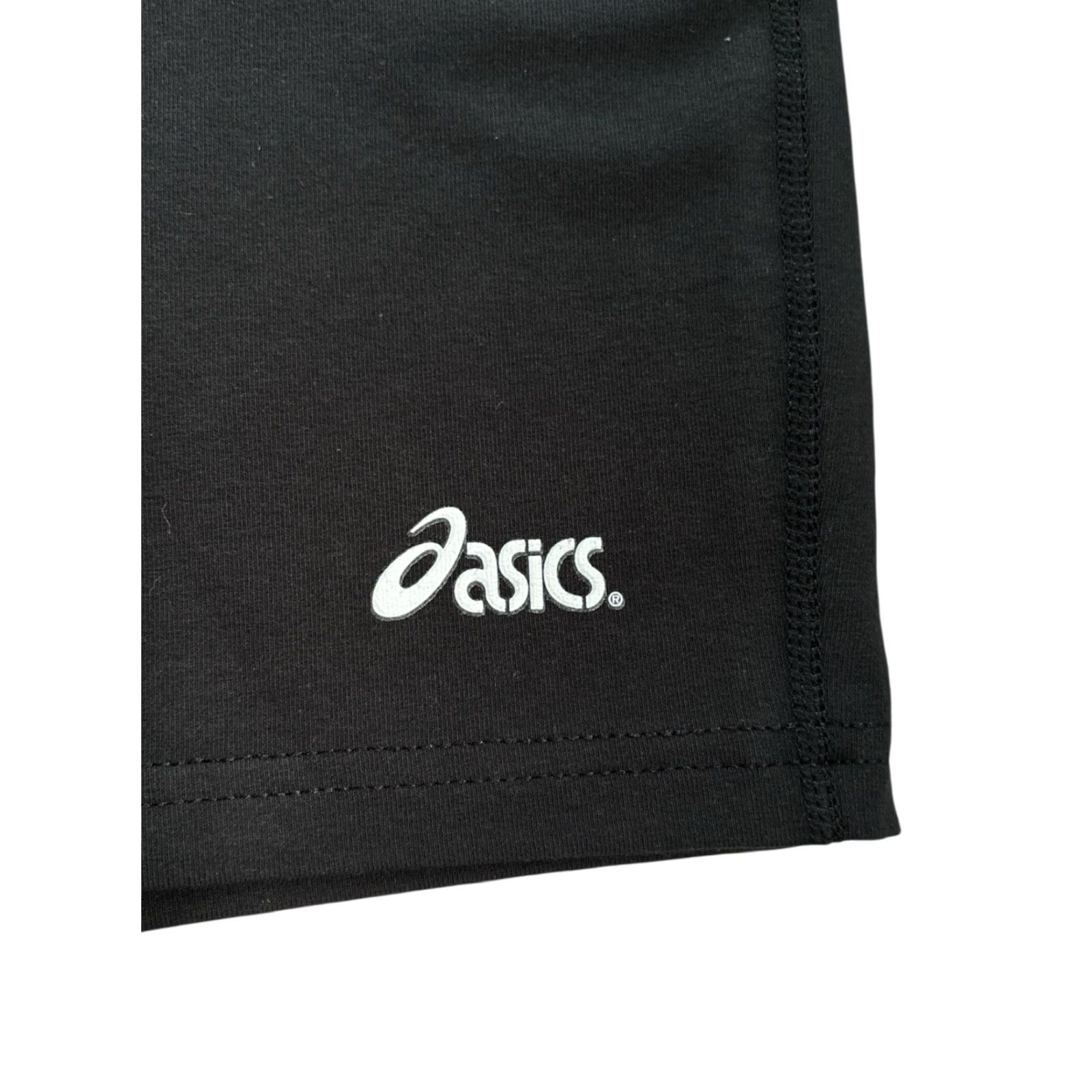 Asics VINTAGE ASICS Volleyball Shorts Womens S USA Made NOS NWT 00s Black White Screen Printed Logo Athletic Activewear Size 28" / US 6 / IT 42 - 6 Thumbnail