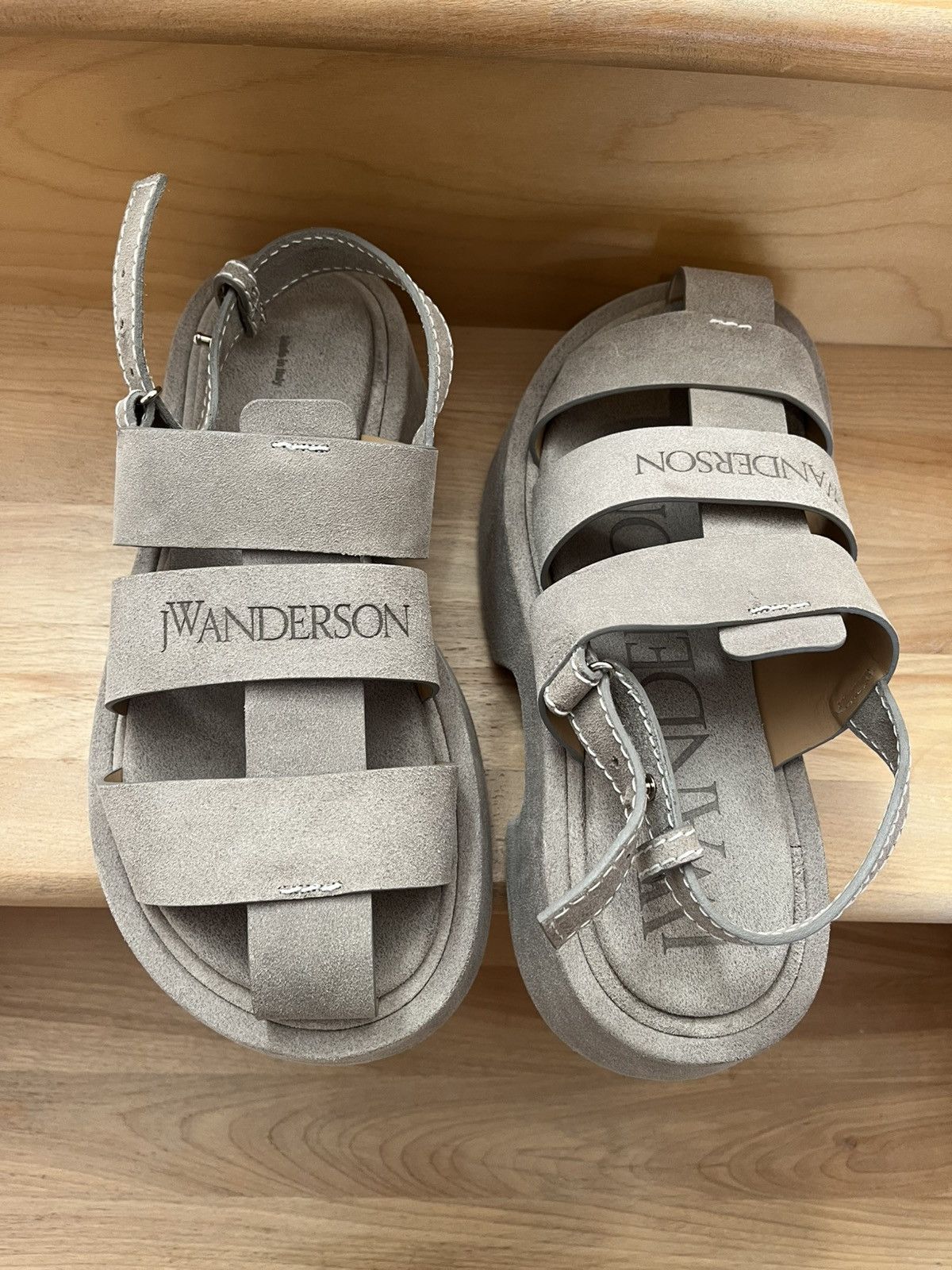 JW Anderson JW Anderson Fisherman Suede Platform Grey Sandals Sz 42 NEW Size US 9 / EU 42 - 10 Thumbnail