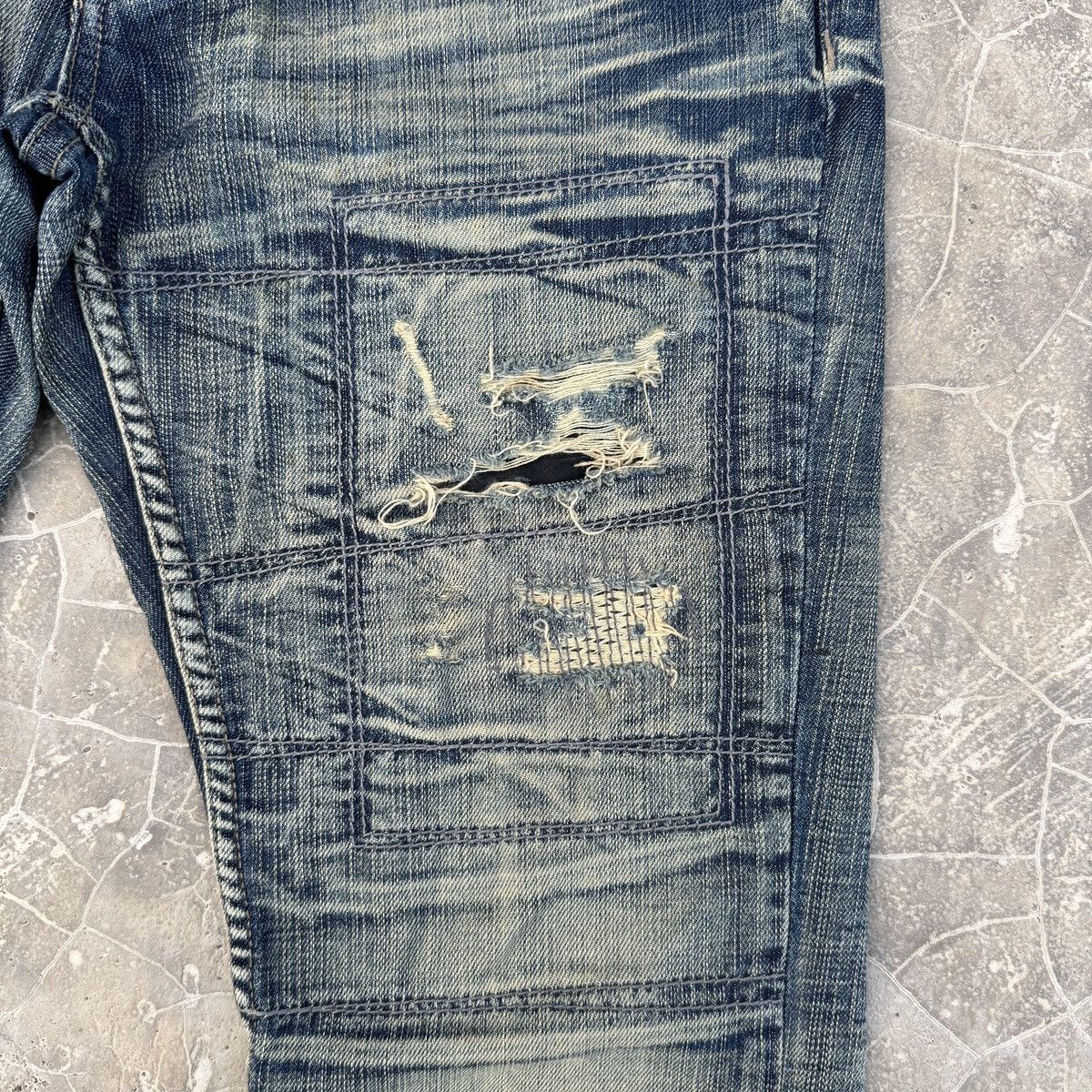 14th Addiction Vintage Distressed Edge Rupert Denim Pant Size US 32 / EU 48 - 5 Thumbnail