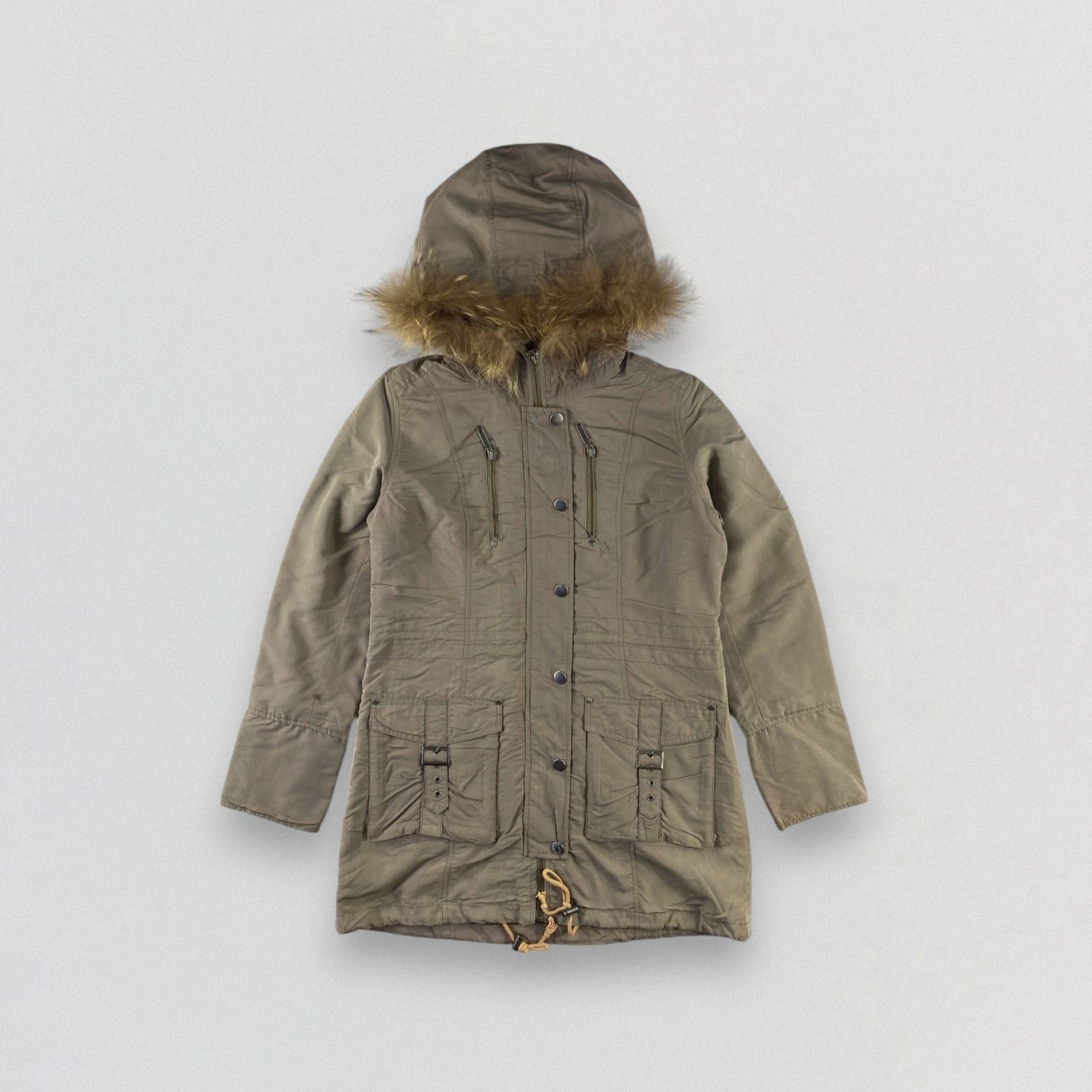 Japanese Brand Japanese Brand C.D.S Jacket Faux Fur Hooded Parka Jacket Size US S / EU 44-46 / 1 - 1 Thumbnail