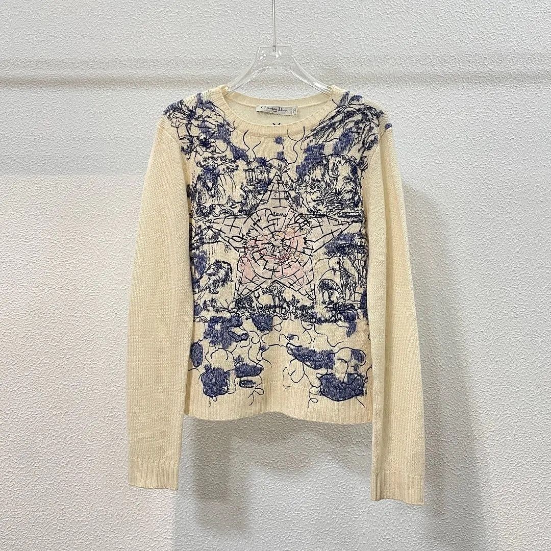 Dior Dior Embroidered Cashmere Sweater Size 36 Size XS / US 0-2 / IT 36-38 - 1 Thumbnail