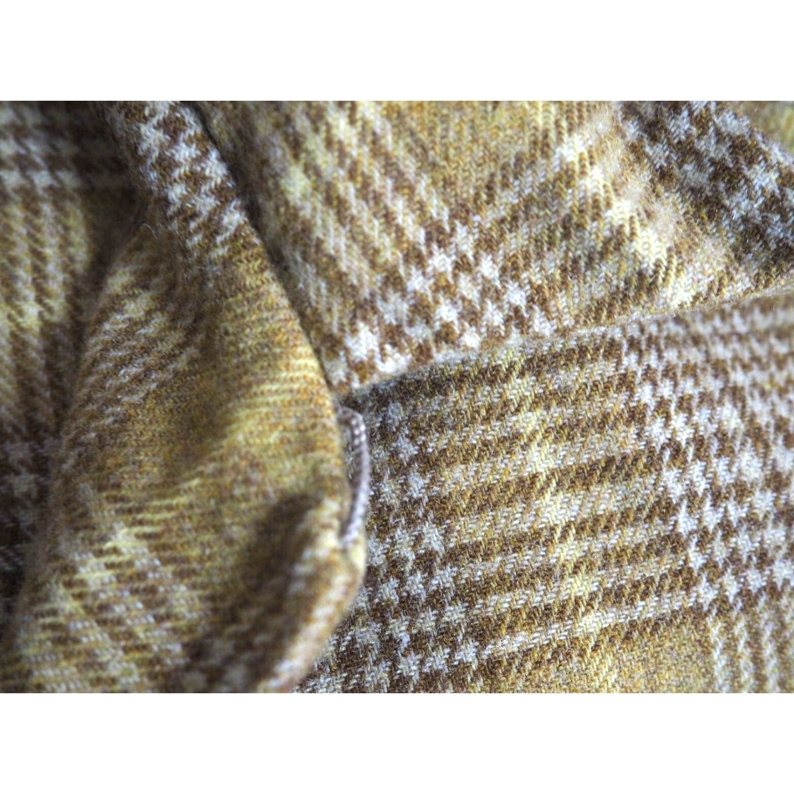 Pendleton VTG Pendleton Shirt Wool 60s Tan Windowpane Houndstooth Plaid Button Front S Rockabilly Casual Mens Size US S / EU 44-46 / 1 - 6 Thumbnail