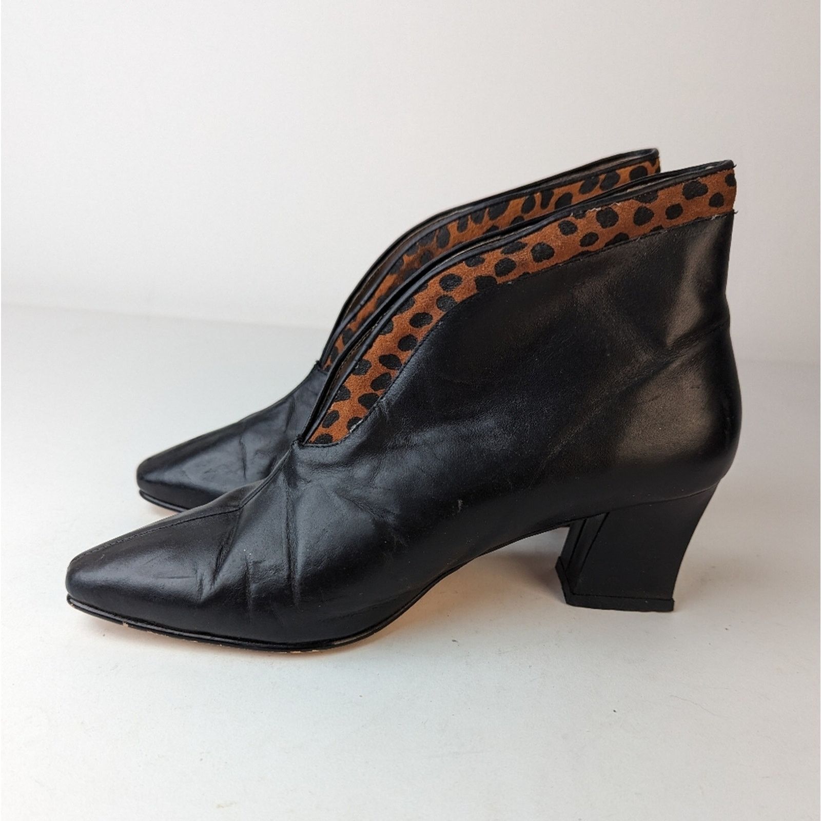 Vintage Vintage 80's Stefani Leather Ankle Boots - 7M Size US 7 / IT 37 - 6 Thumbnail