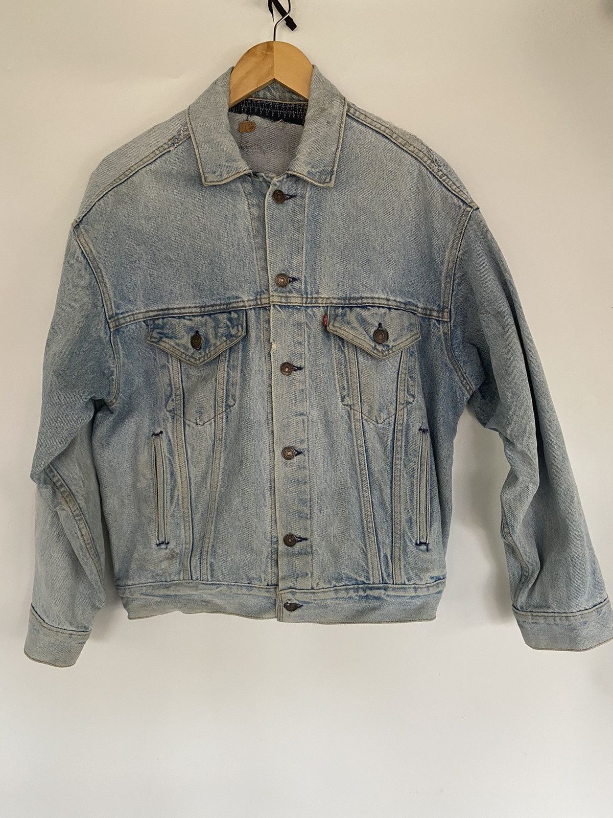 Levi's × Levi's Vintage Clothing Distressed Vintage Levi’s Trucker Denim Jeans Jacket USA Size US S / EU 44-46 / 1 - 1 Thumbnail