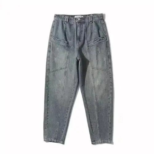 21SS Indigo Union Japan Blue Washed Denim Worker Pants