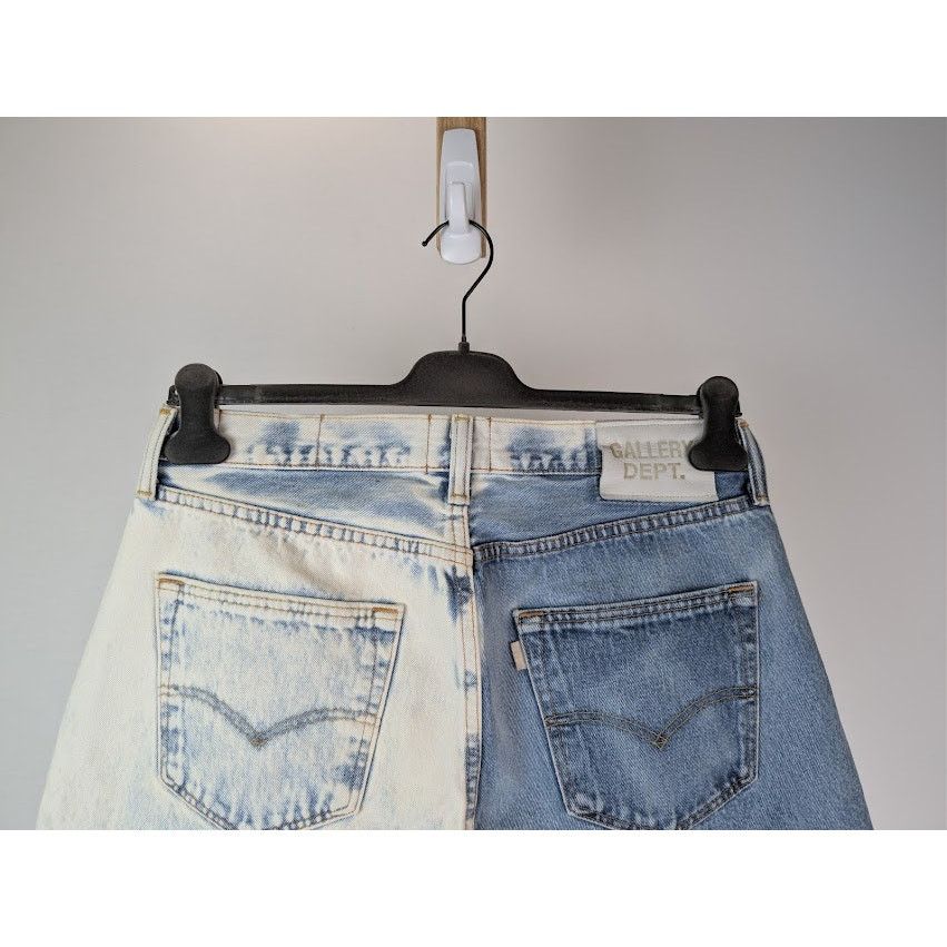 Gallery Dept. o1rshd1 Paneled Denim Shorts in Indigo Blue / Off White Size US 32 / EU 48 - 13 Thumbnail