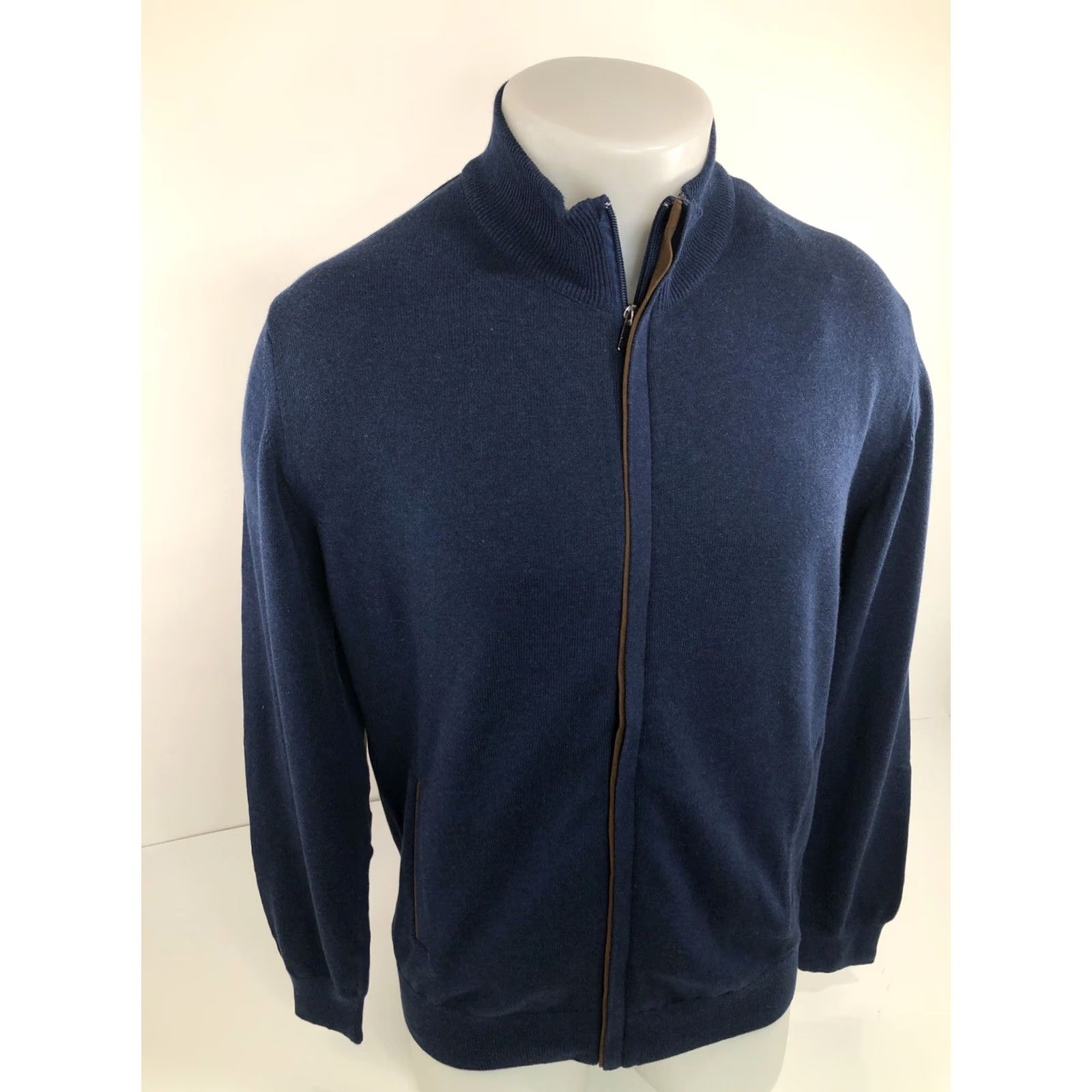 Luchiano Visconti Luchiano Visconti Sweater Full Zip Mens S Cardigan Blue Elbow Patch Sm. XL? (Note: Original size is S, ensure accuracy) Size US S / EU 44-46 / 1 - 2 Thumbnail