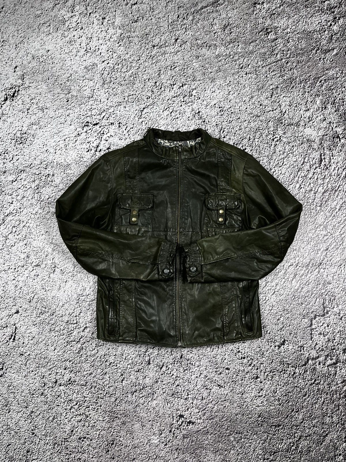Other Vintage Y2K Leather flight jacket aviator avantgarde size 40 Size M / US 6-8 / IT 42-44 - 1 Thumbnail