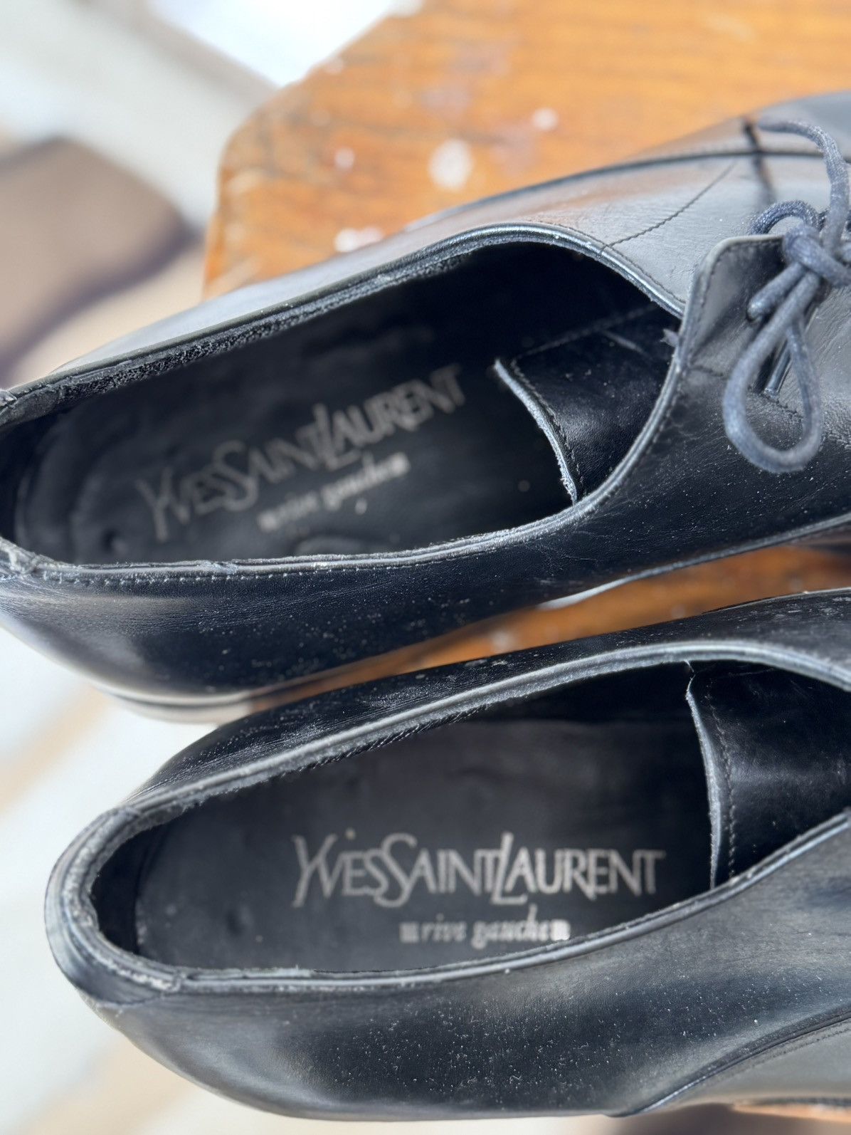 Yves Saint Laurent YvesSaintLaurent Black Leather Guidi vibe shoes sneakers Size US 10 / EU 43 - 12 Thumbnail
