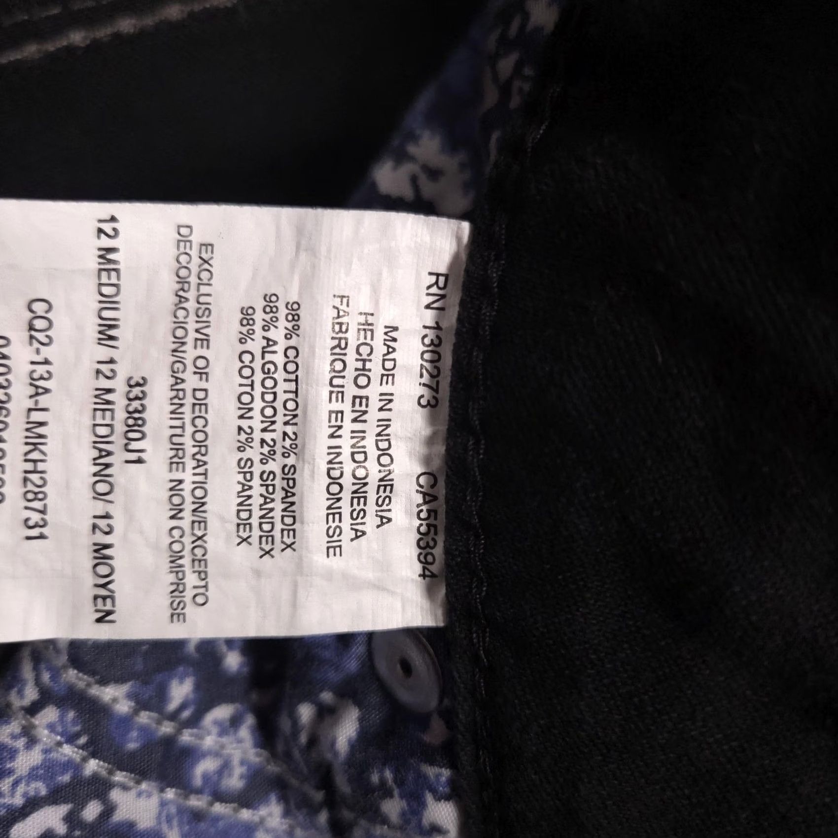 Lee Lee Capri Jeans Womens 12 Black Dark Wash Mid Rise Slim Stretch Capri Jeans Lee Slender Secret Womens 12 Black Dark Wash Mid Rise Slim Stretch Size 34" / US 12 / IT 48 - 6 Thumbnail