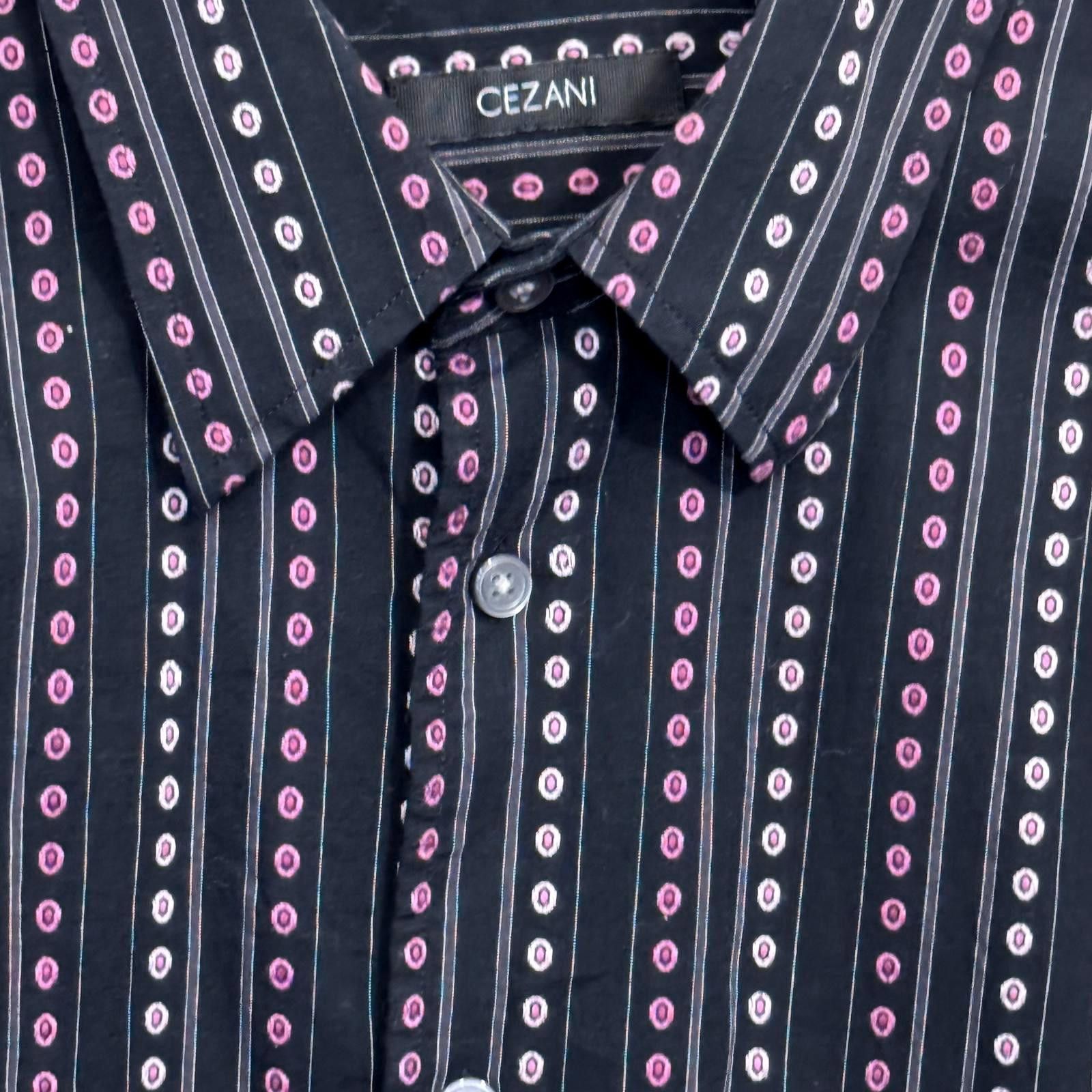 Designer Cezani Men's Long Sleeve Button Up Dress Shirt Polka Dots Size US L / EU 52-54 / 3 - 4 Thumbnail